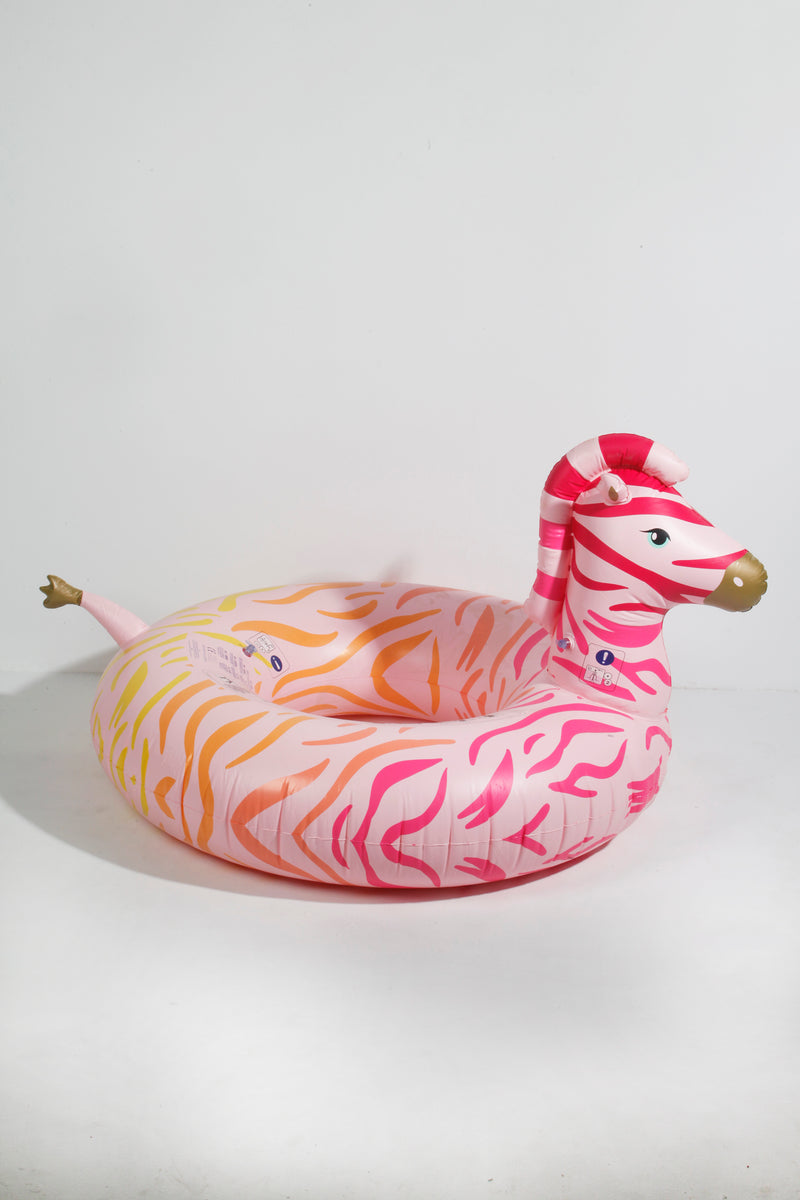 Inflatable Pink Zebra Pool Float ProppedUpRentals
