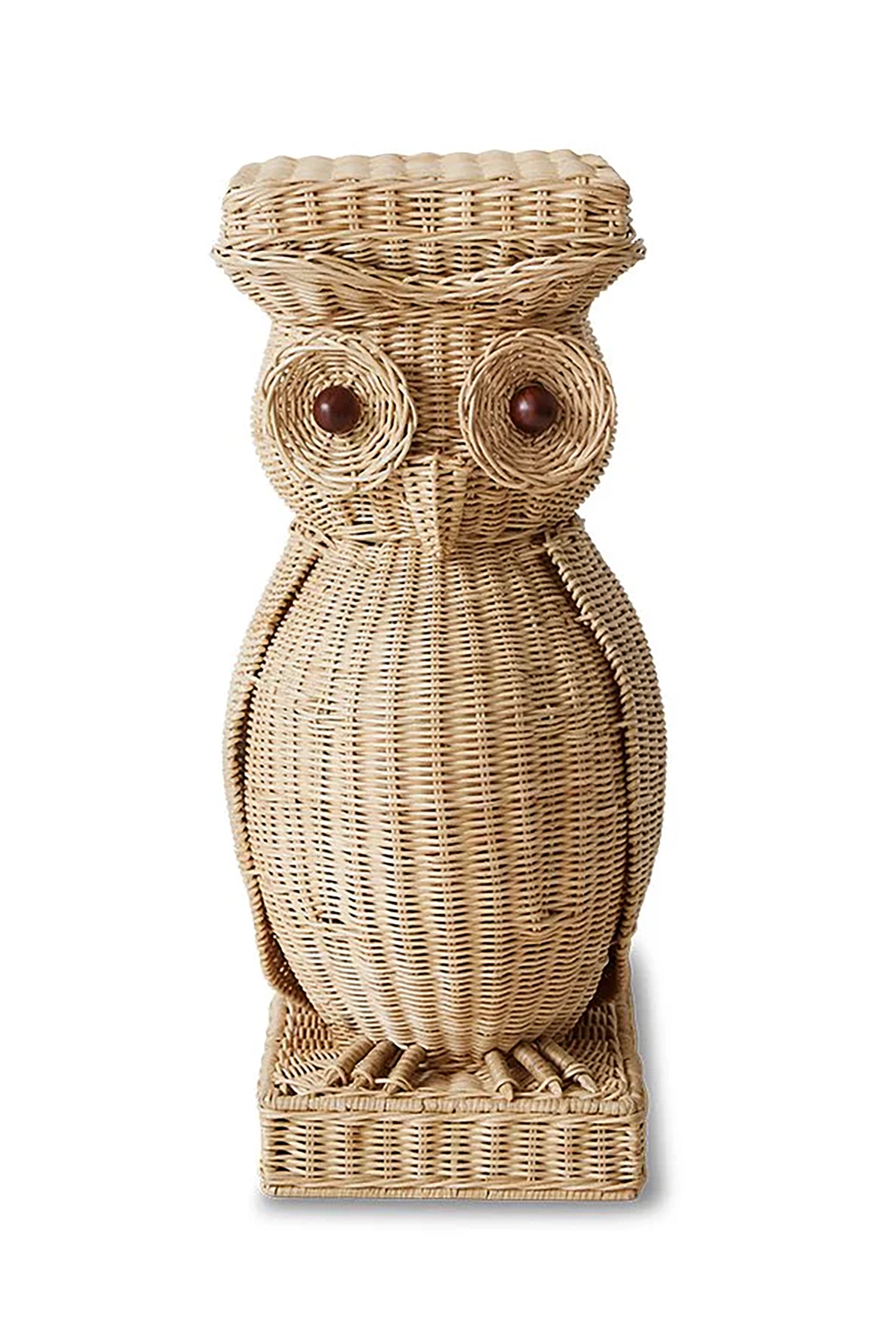 Rattan Owl Side Table
