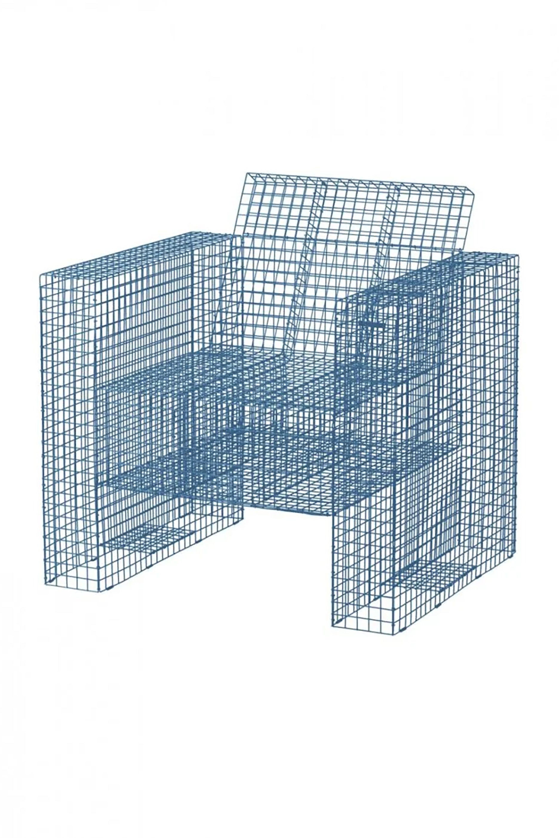 Wire Lounge chair (Blue)