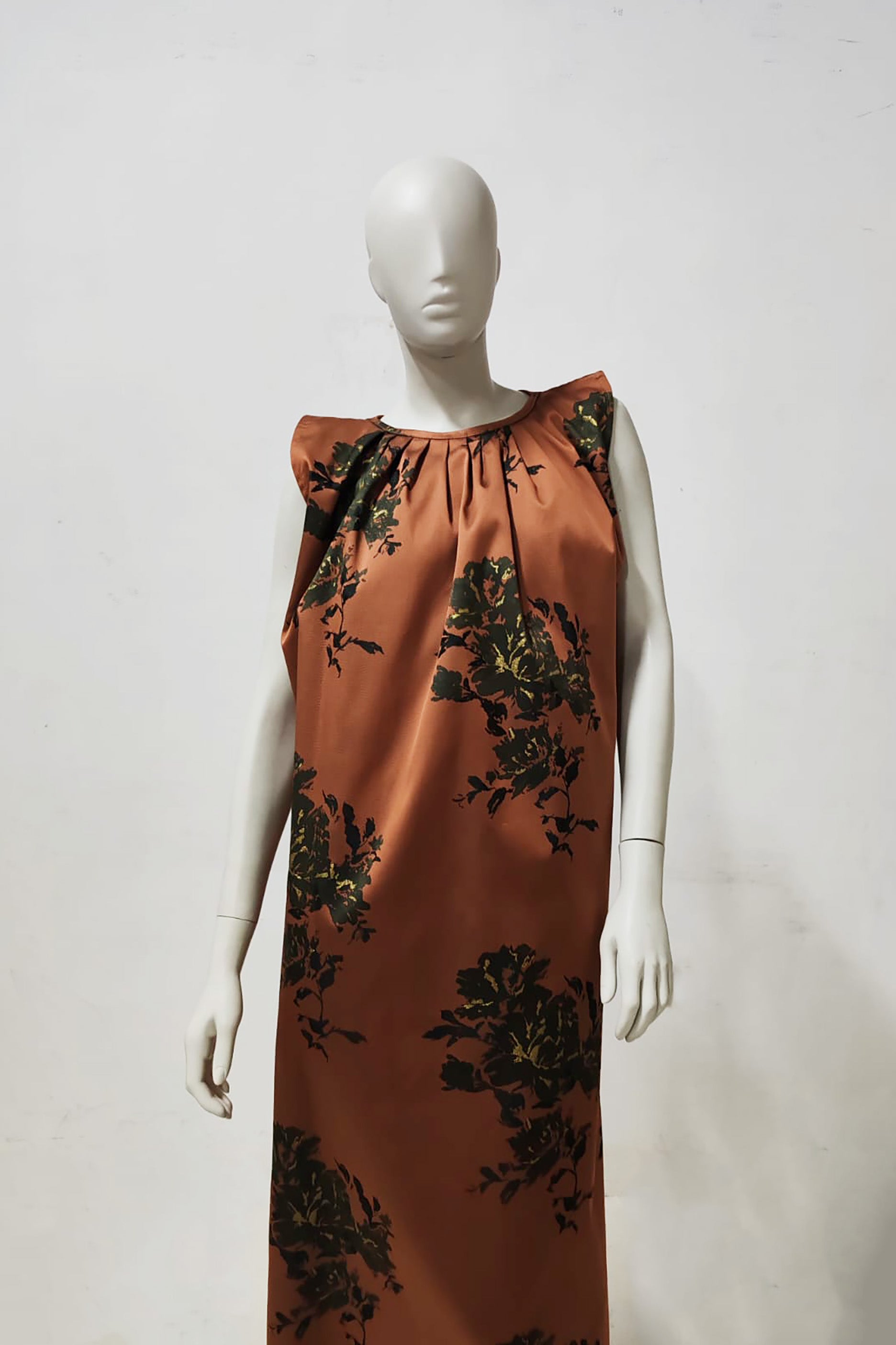 Brown Reversible Flared Sleeve Abaya