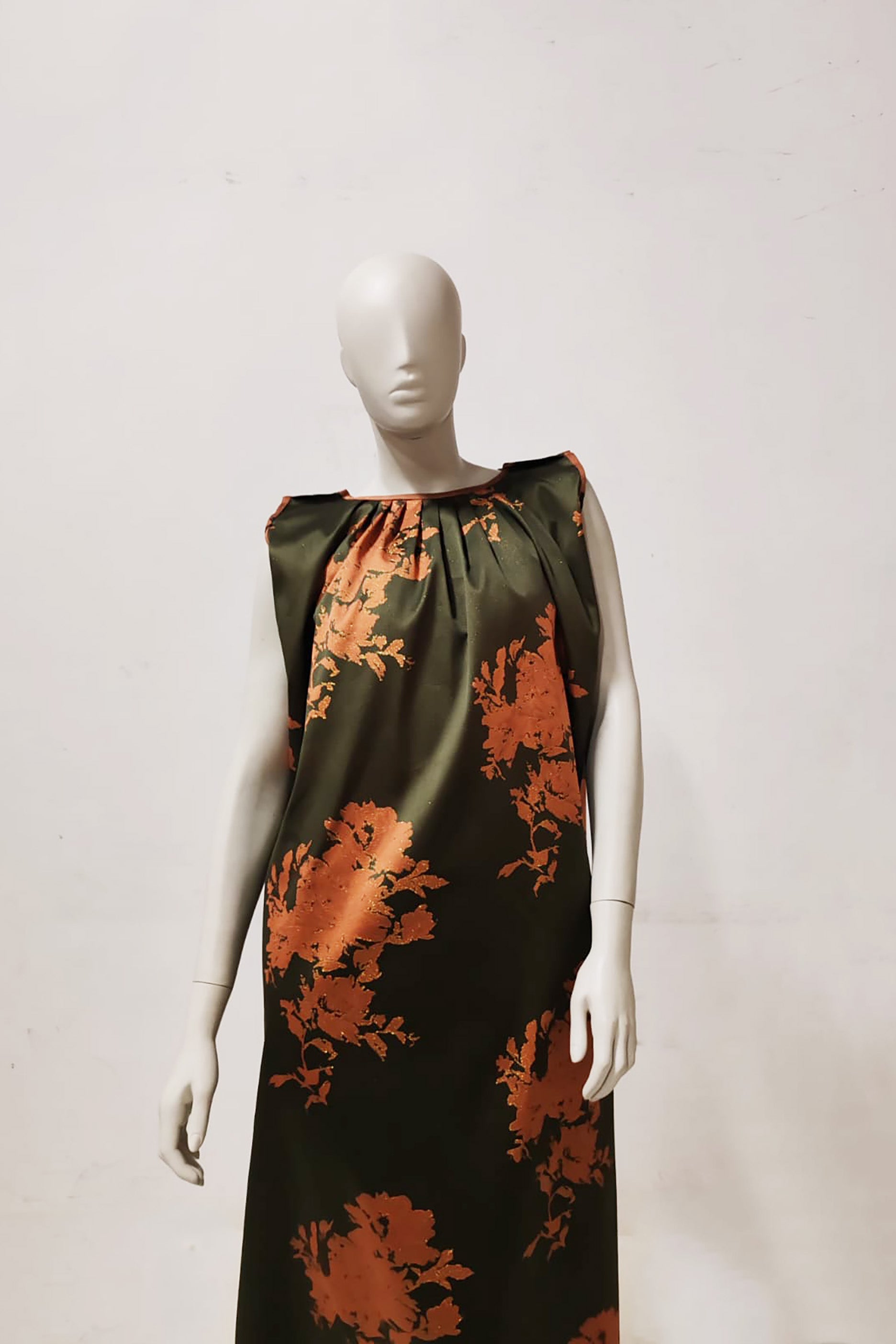 Brown Reversible Flared Sleeve Abaya