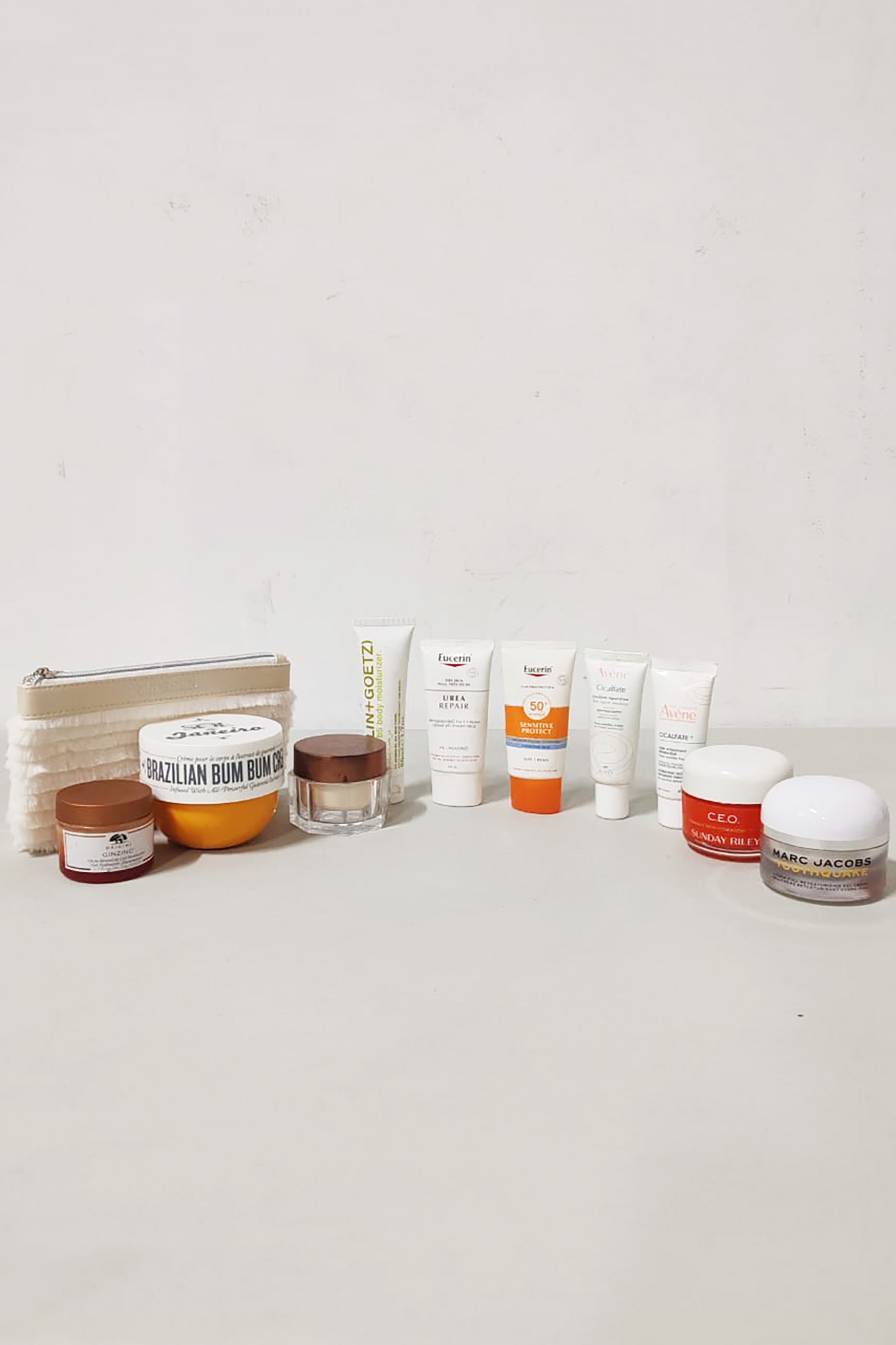 Set of beauty products (orange theme)