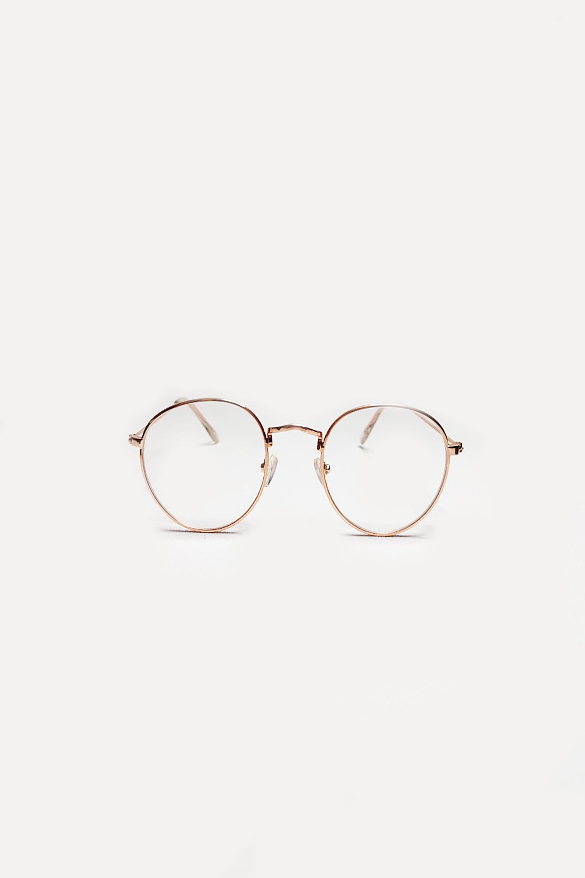 Gold Frame Sunglasses with Clear Tinted