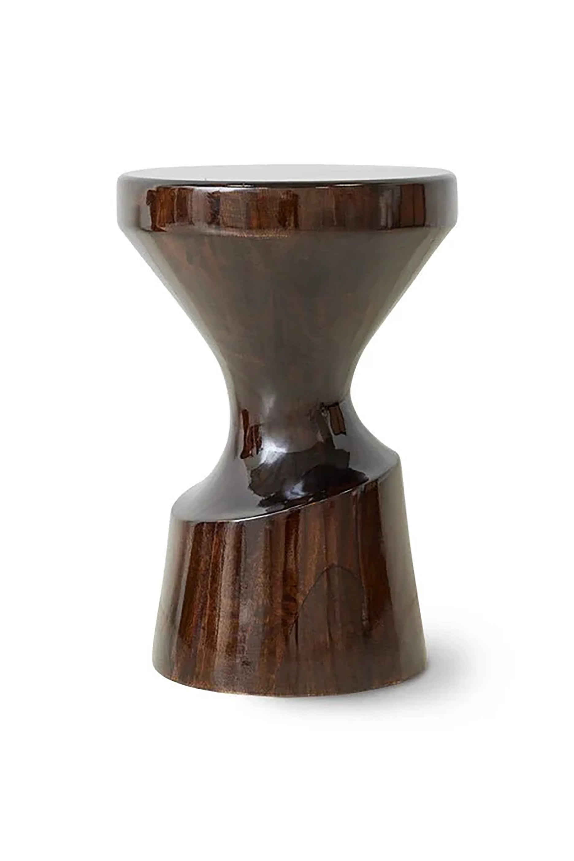 Polished Wood Side Table (33x48cm)