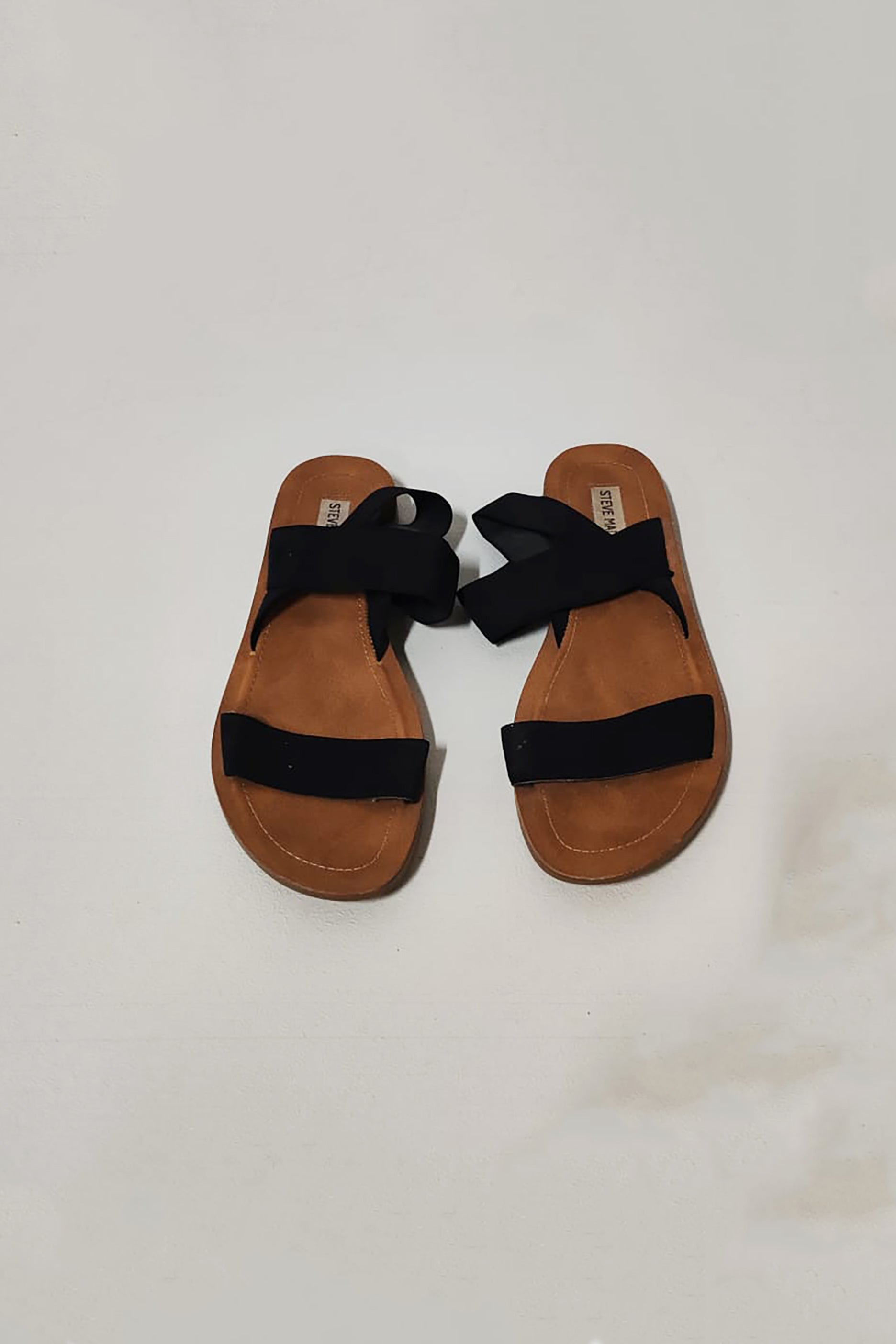 Brown Elastic Strap Sandals