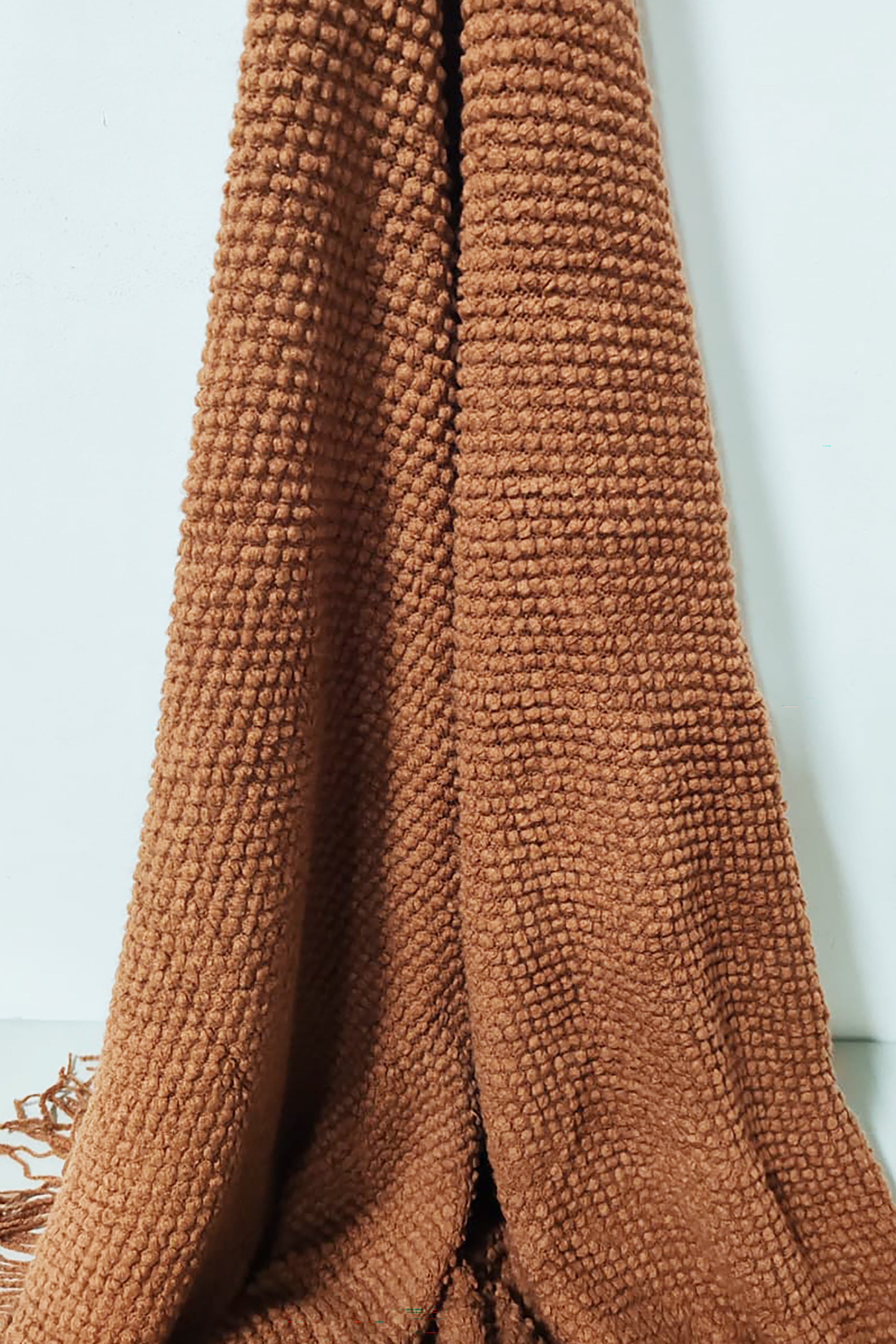 Brown Knitted Throw/Blanket