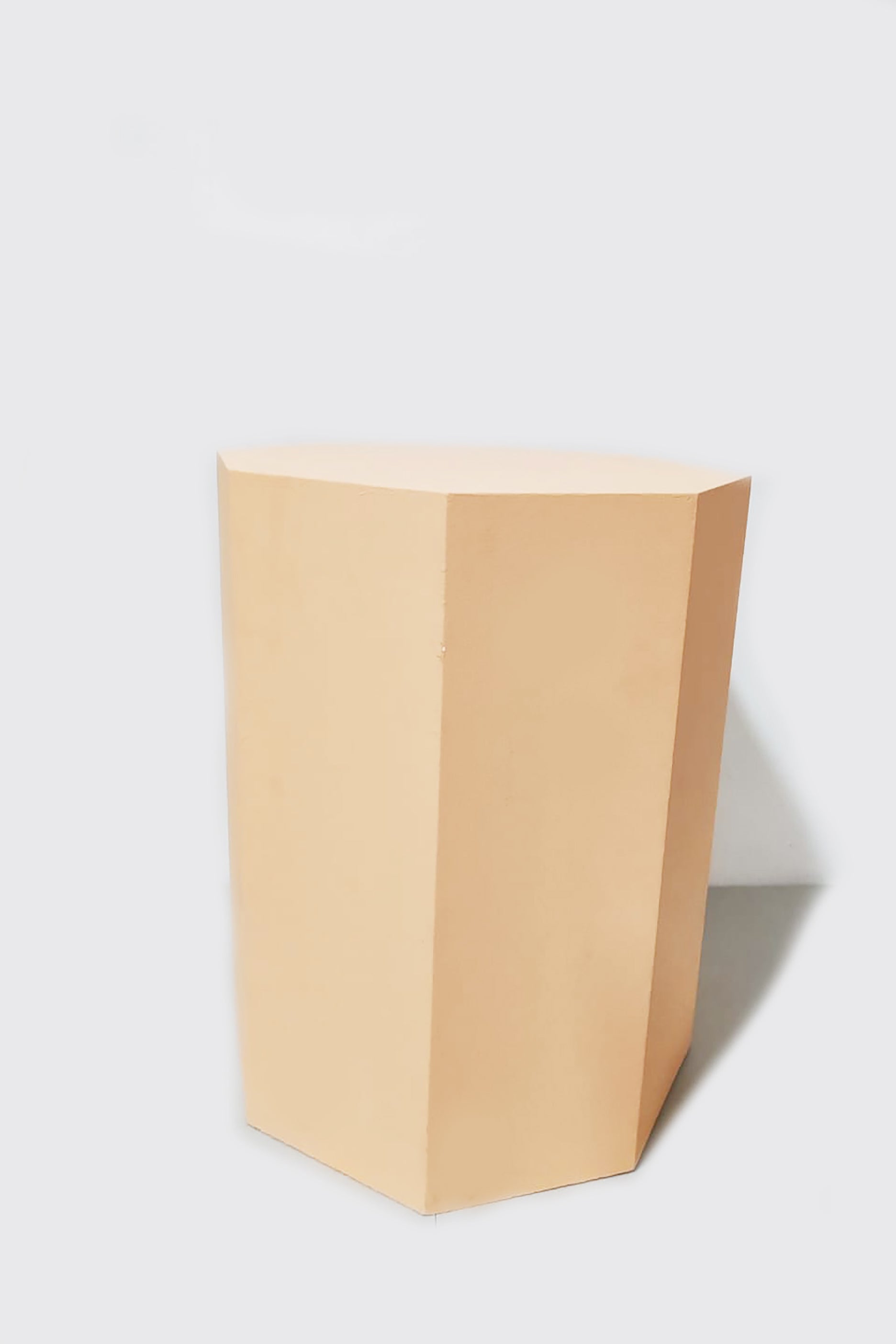 Light Orange Textured Hexagon Plinth
