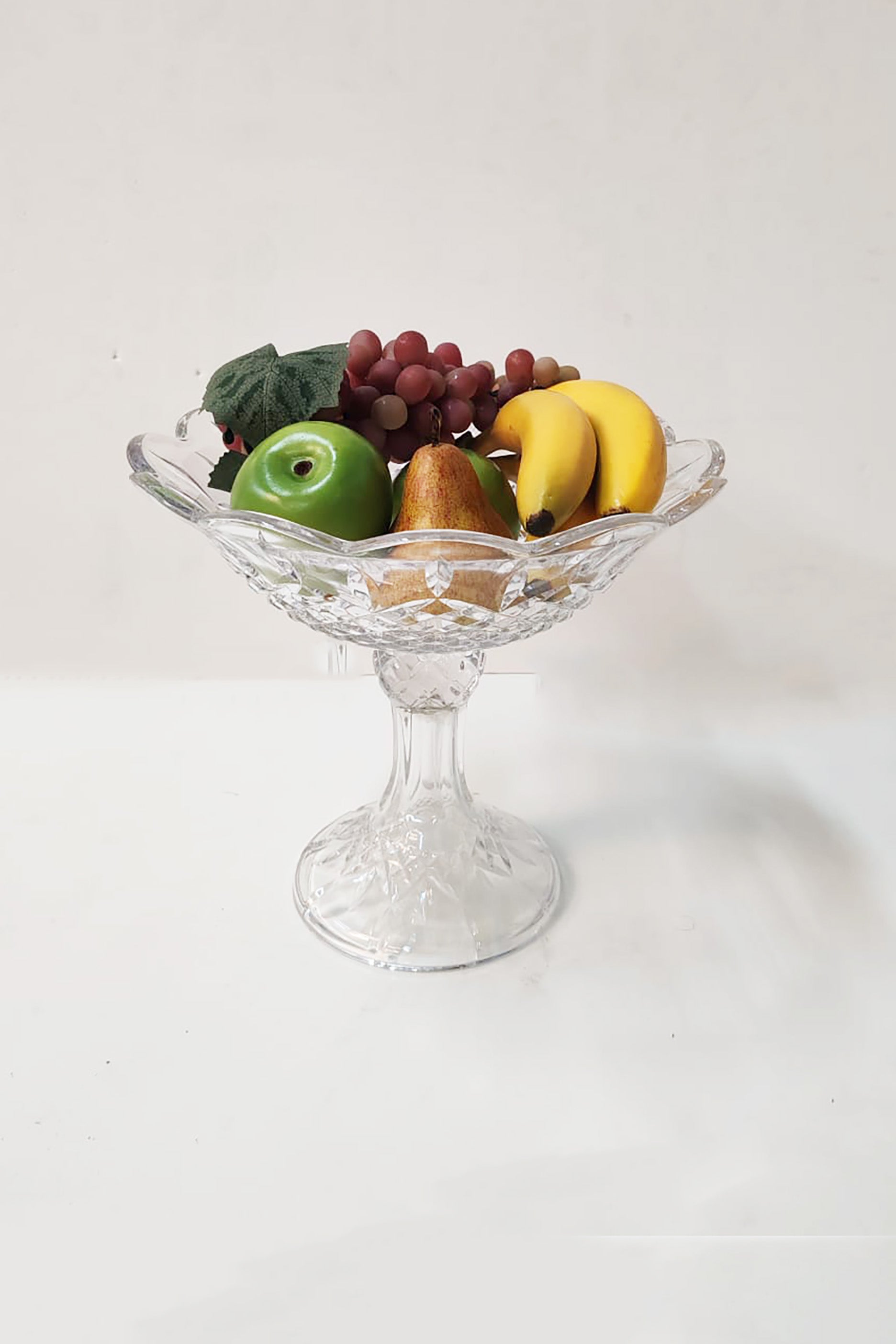 Clear Glass Fruit Stand Vase (27cm)
