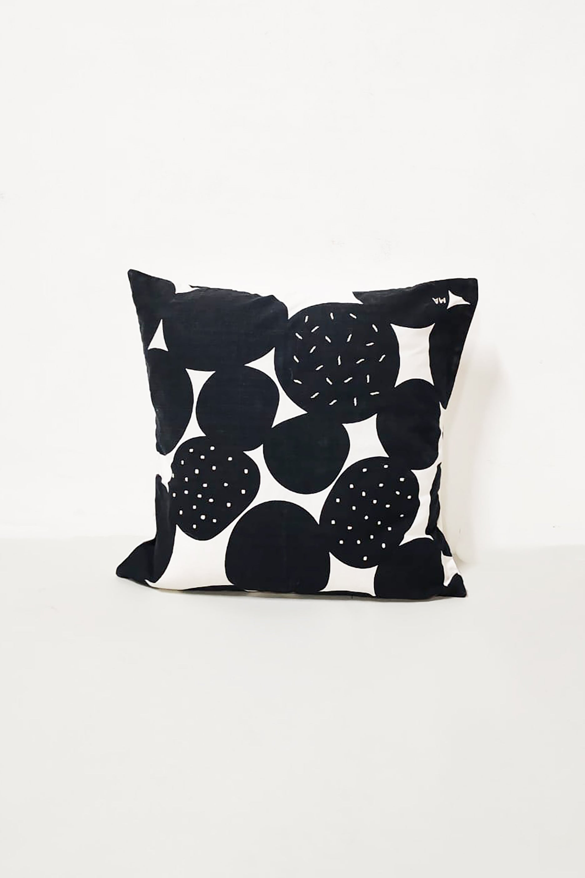 Black And White Polka Design Cushion