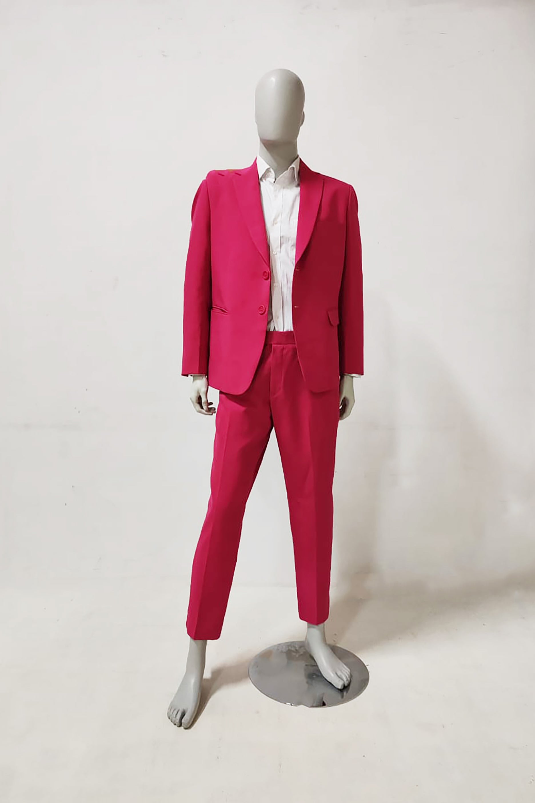 Mens Pink Formal Suit