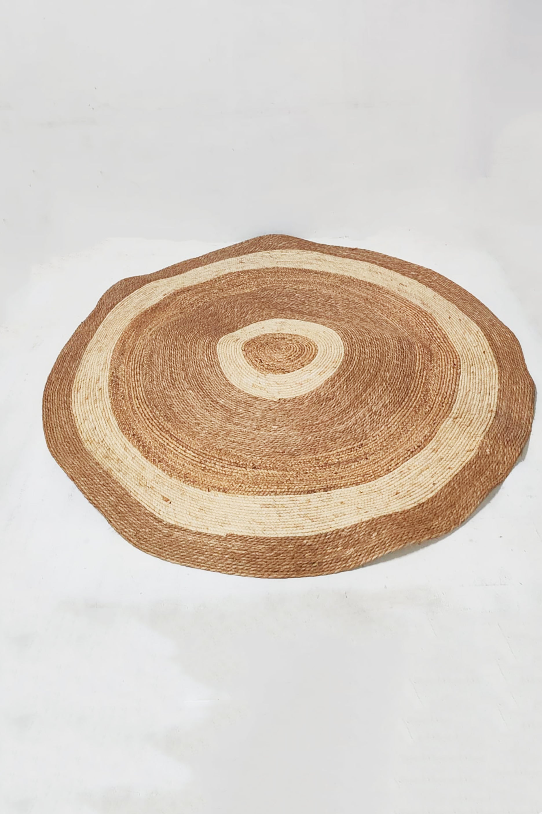 Two-tone Round Jute Rug (D-200cm)
