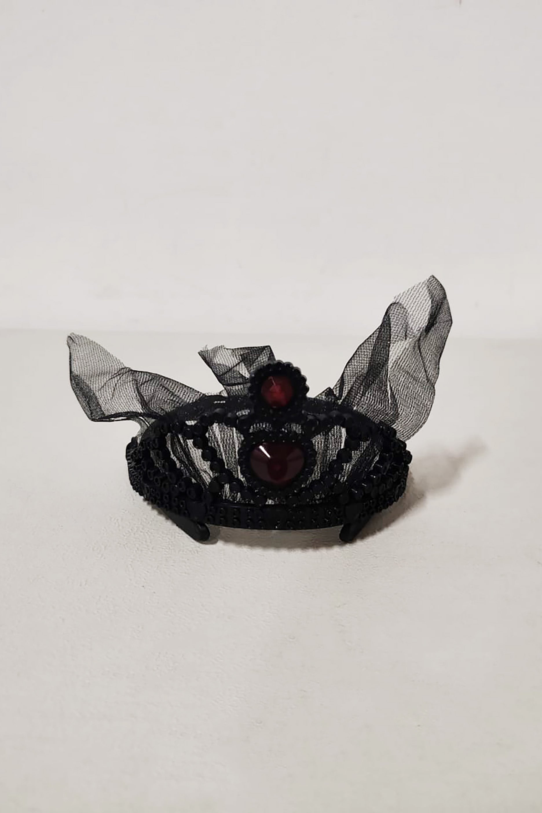 Black Crown Headband with Mesh