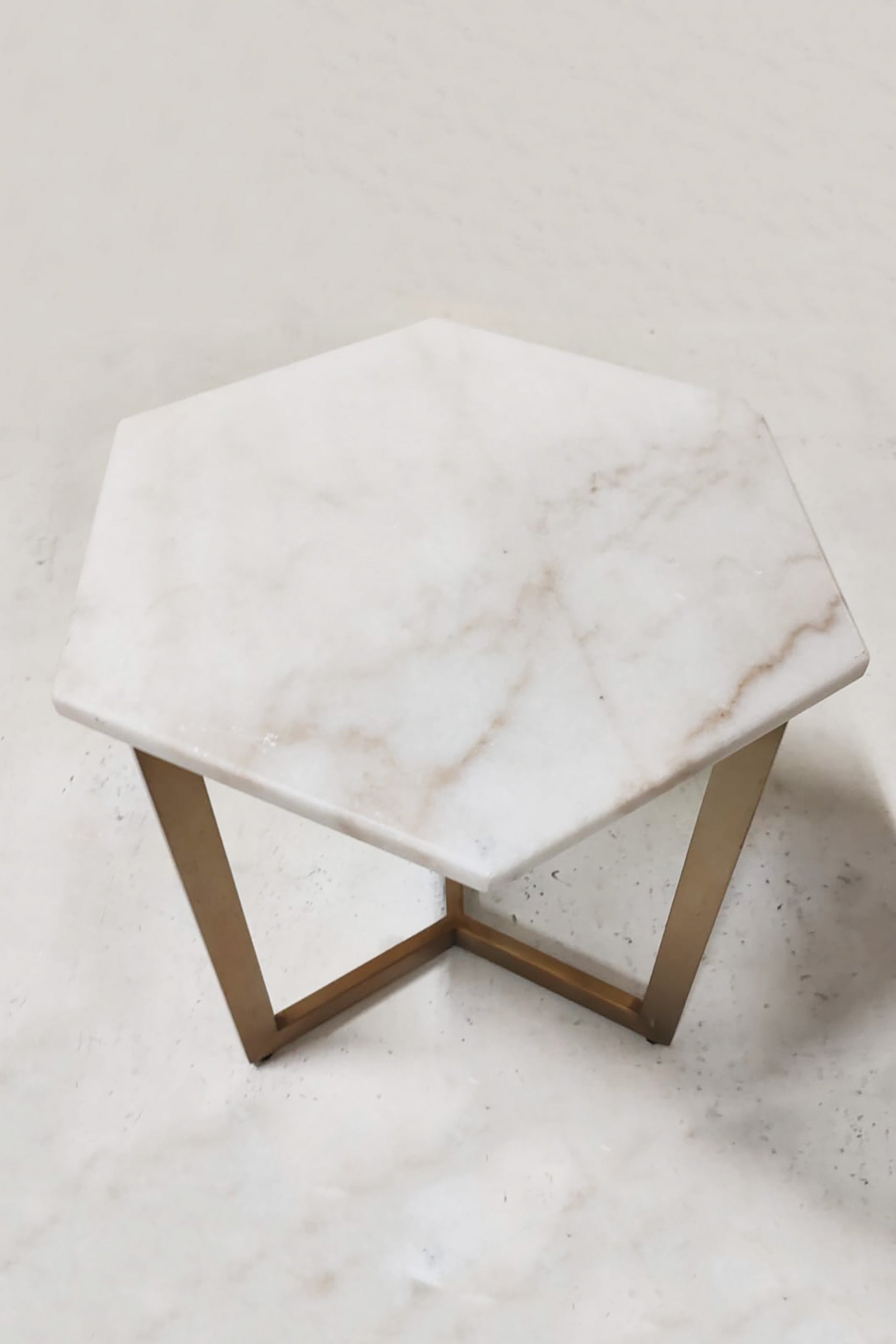 Gold Frame Marble Top Table