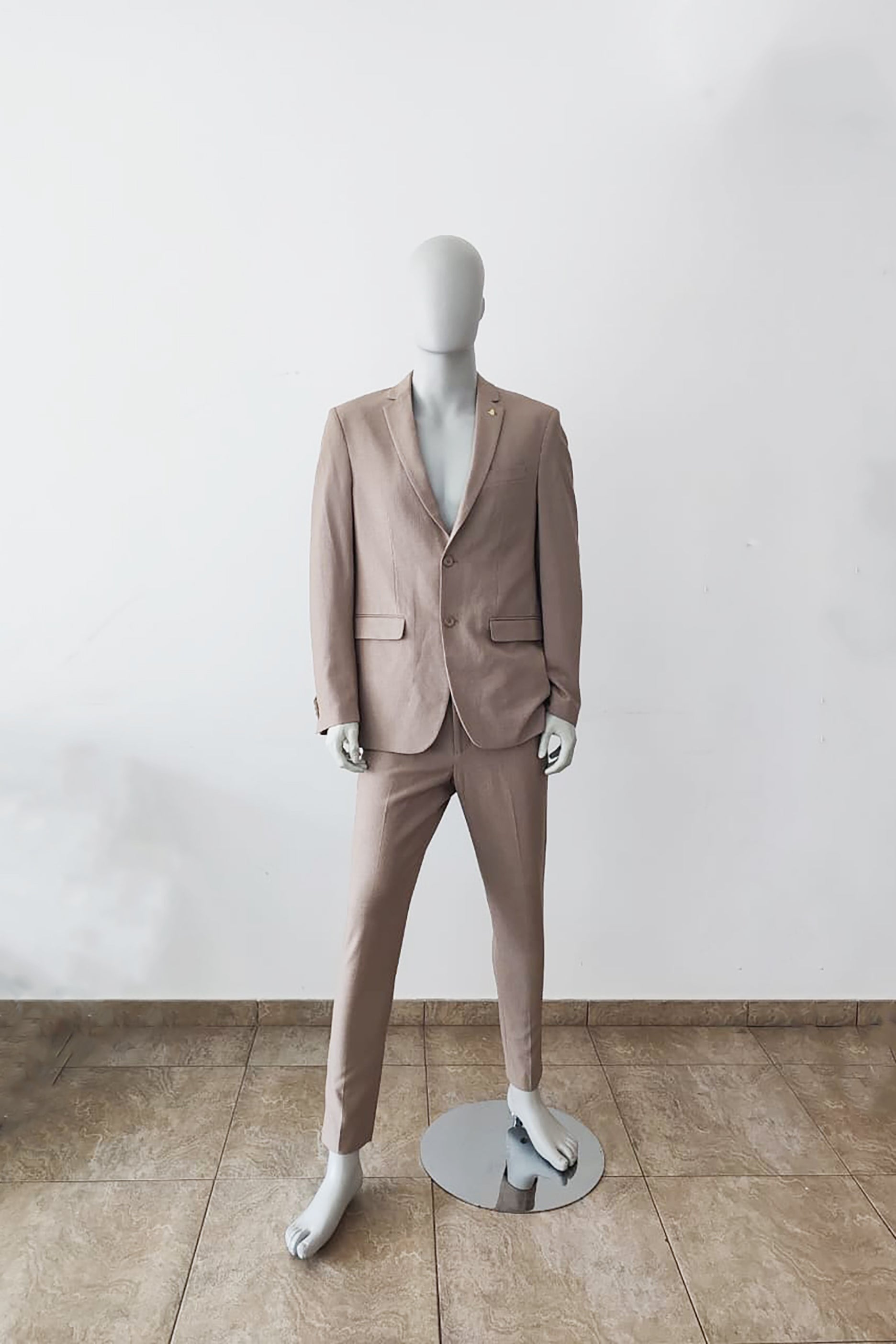 Mens Beige Formal Suit