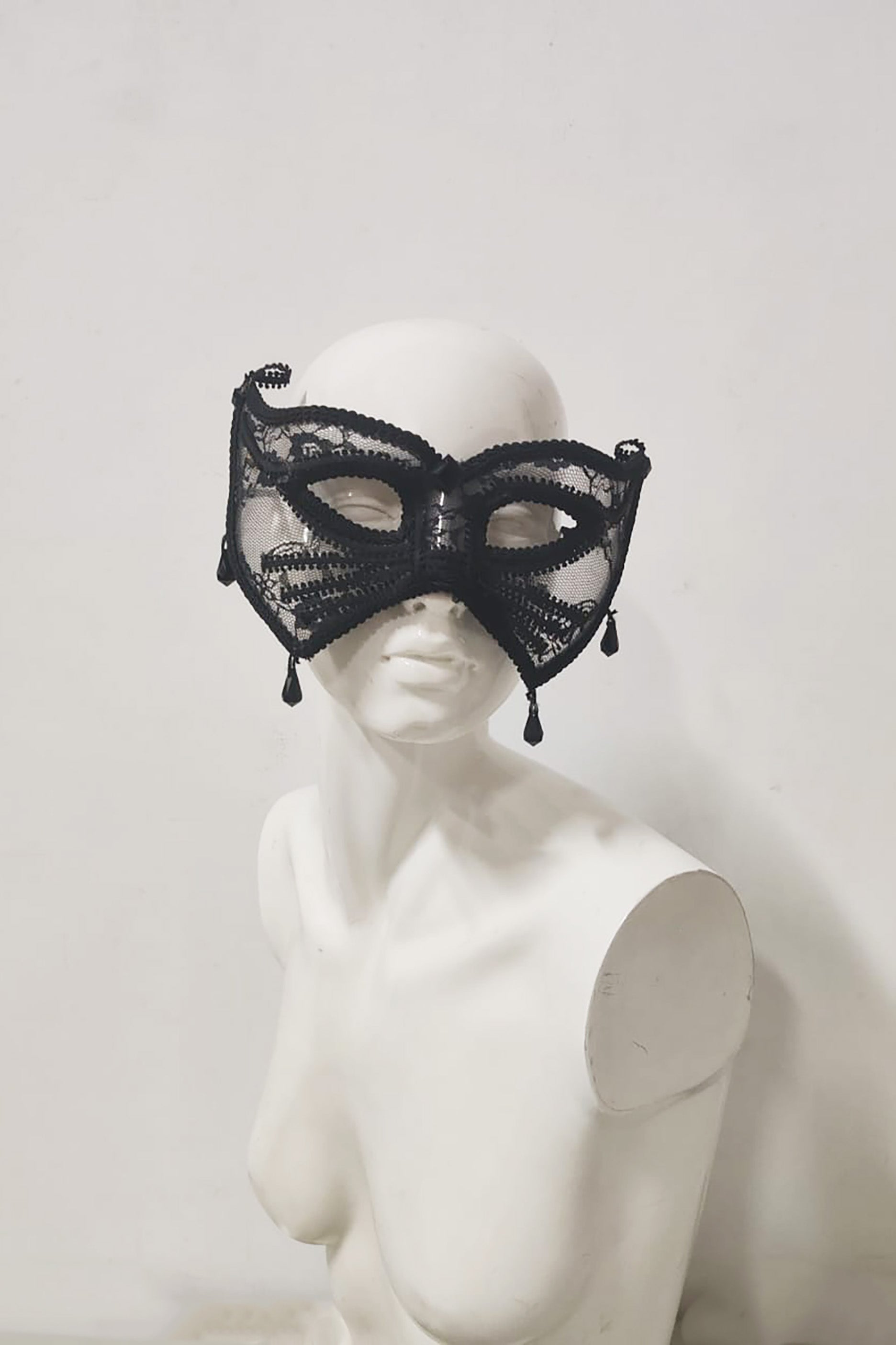 Black Transparent Lace Masquerade Mask