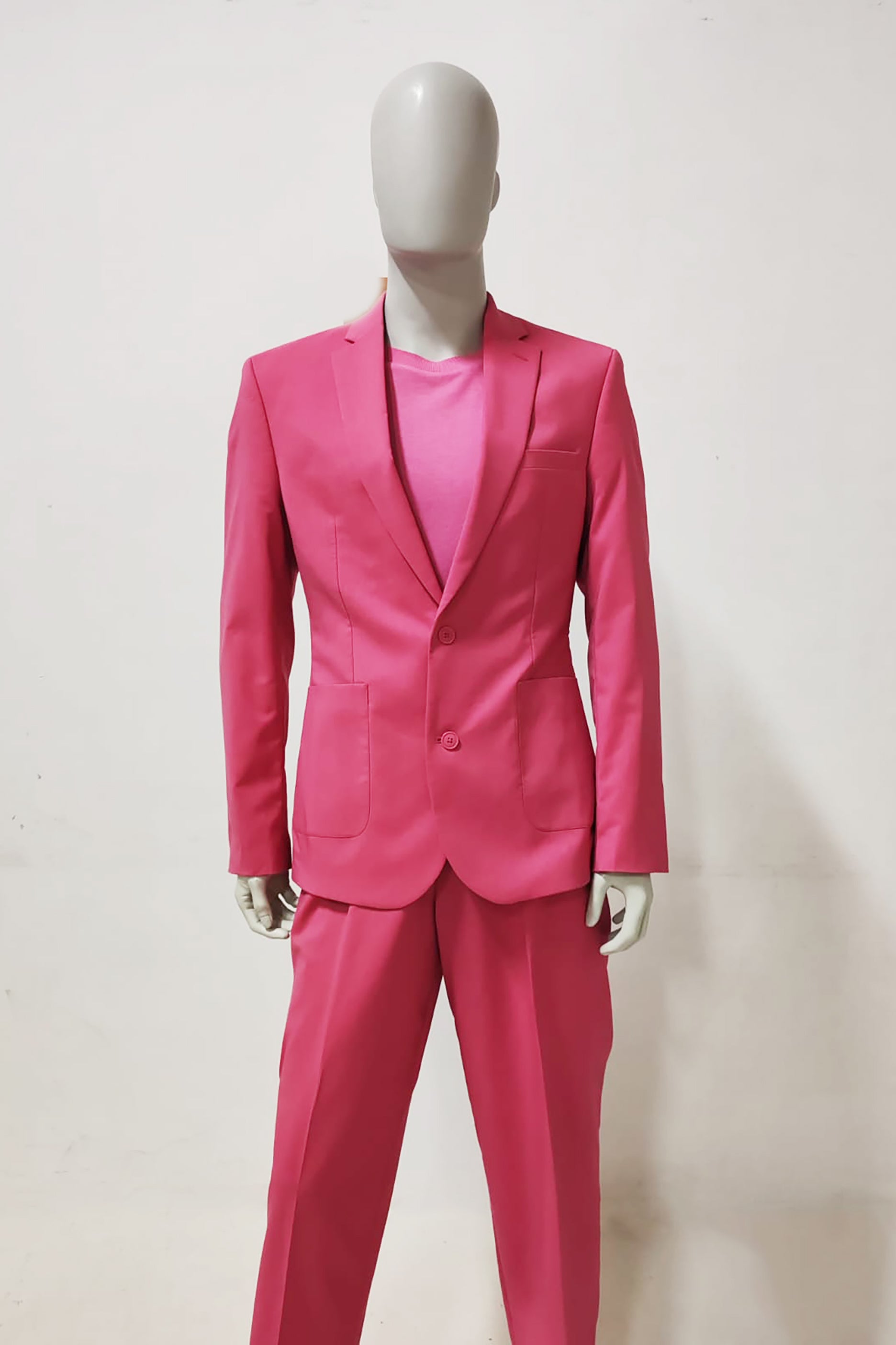Mens Pink Formal Suit