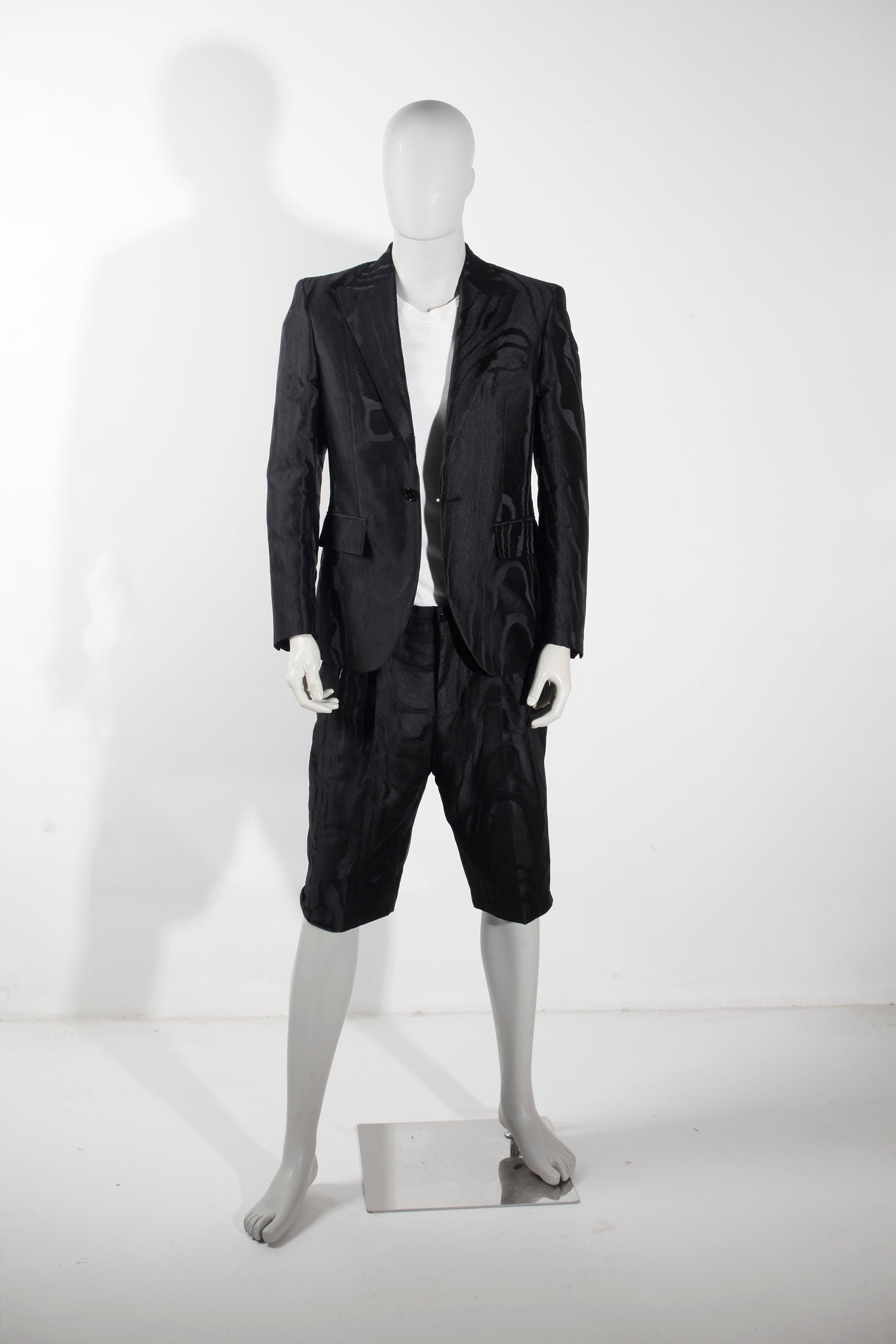 Mens Black  Suit with Short- Black