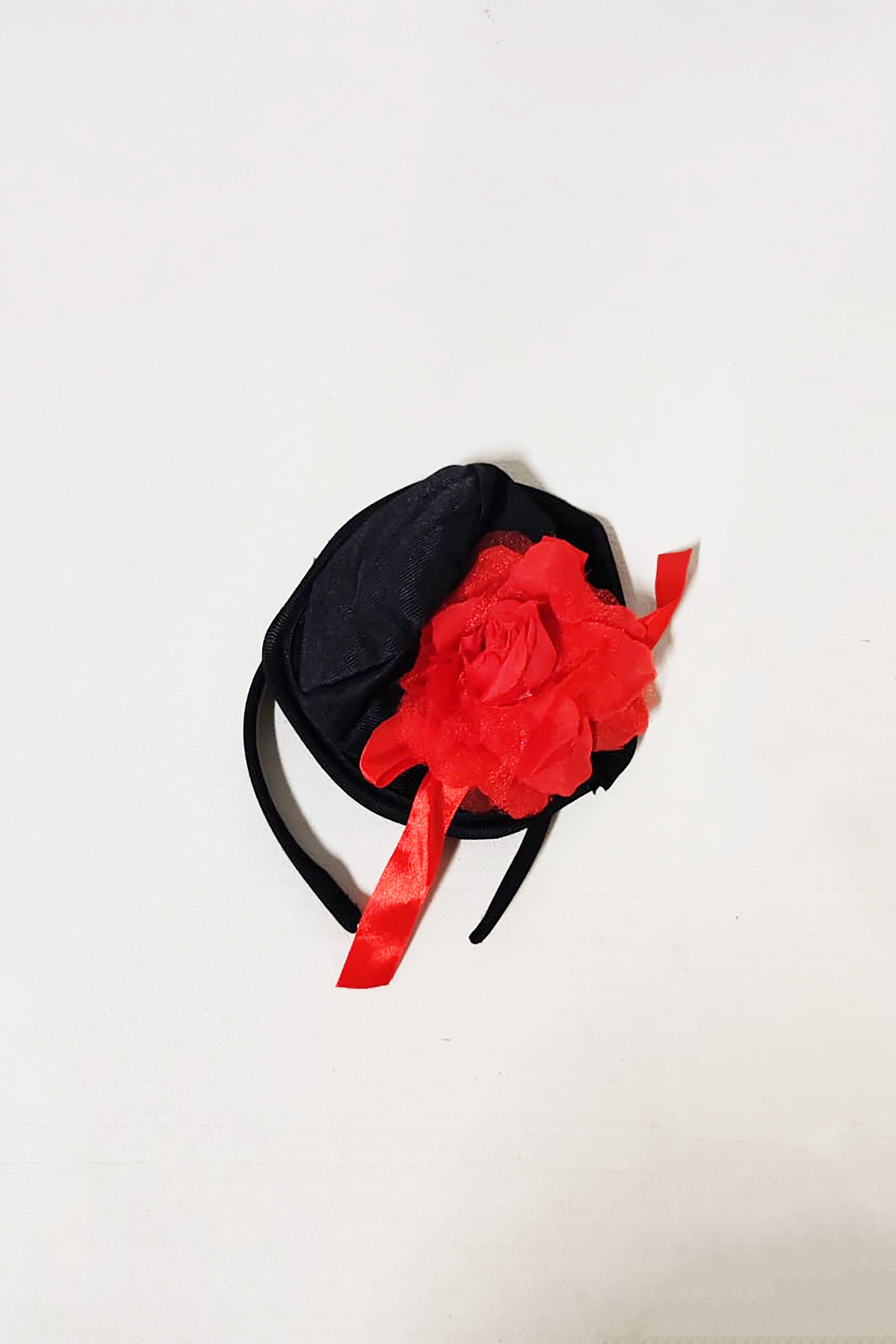 Red and Black Flower Headband