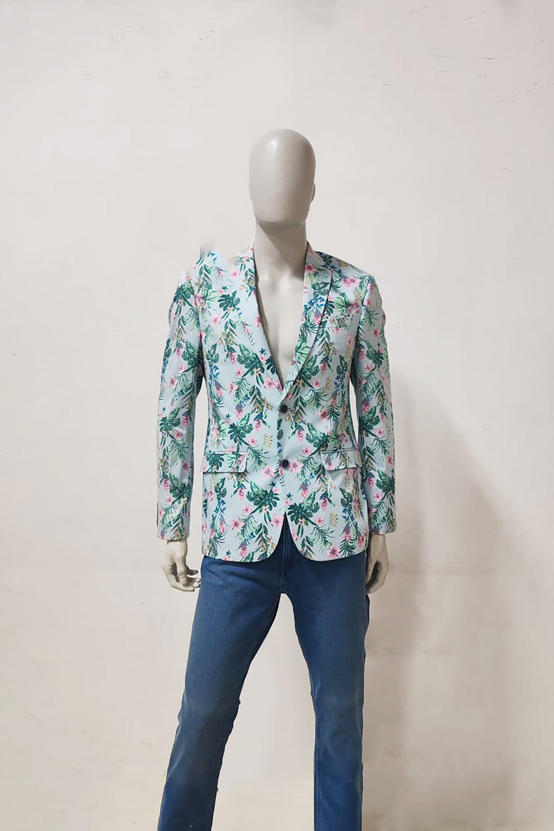 Men's Green Floral Blazer (Eu38)