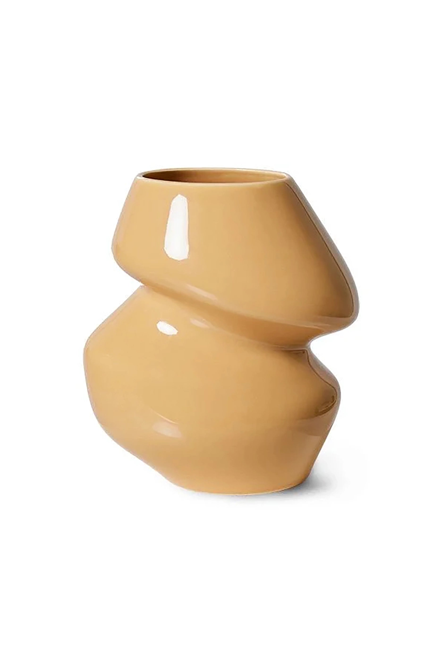 Organic Ceramic Vase in Cappuccino