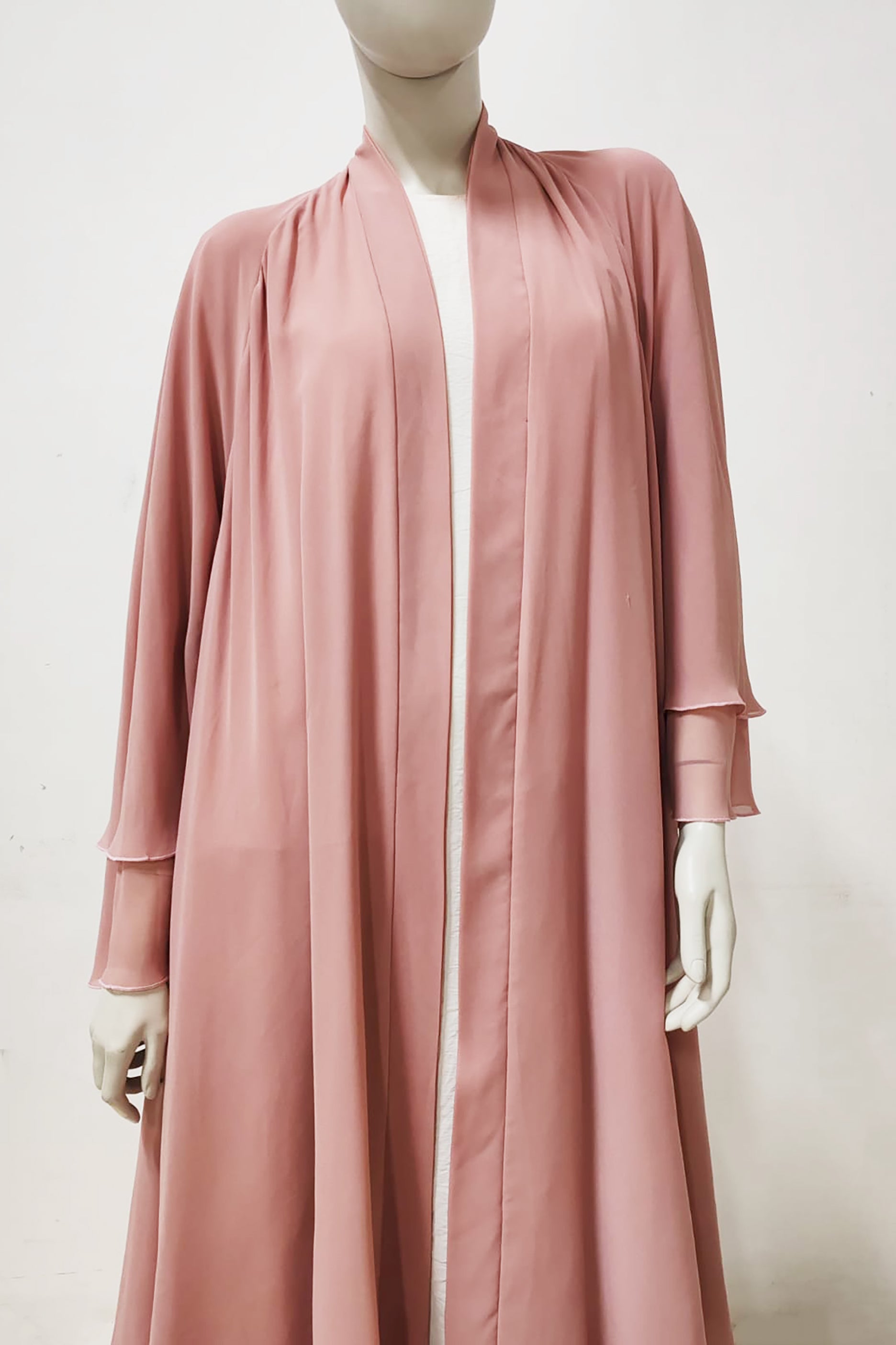 Layered Pink Abaya