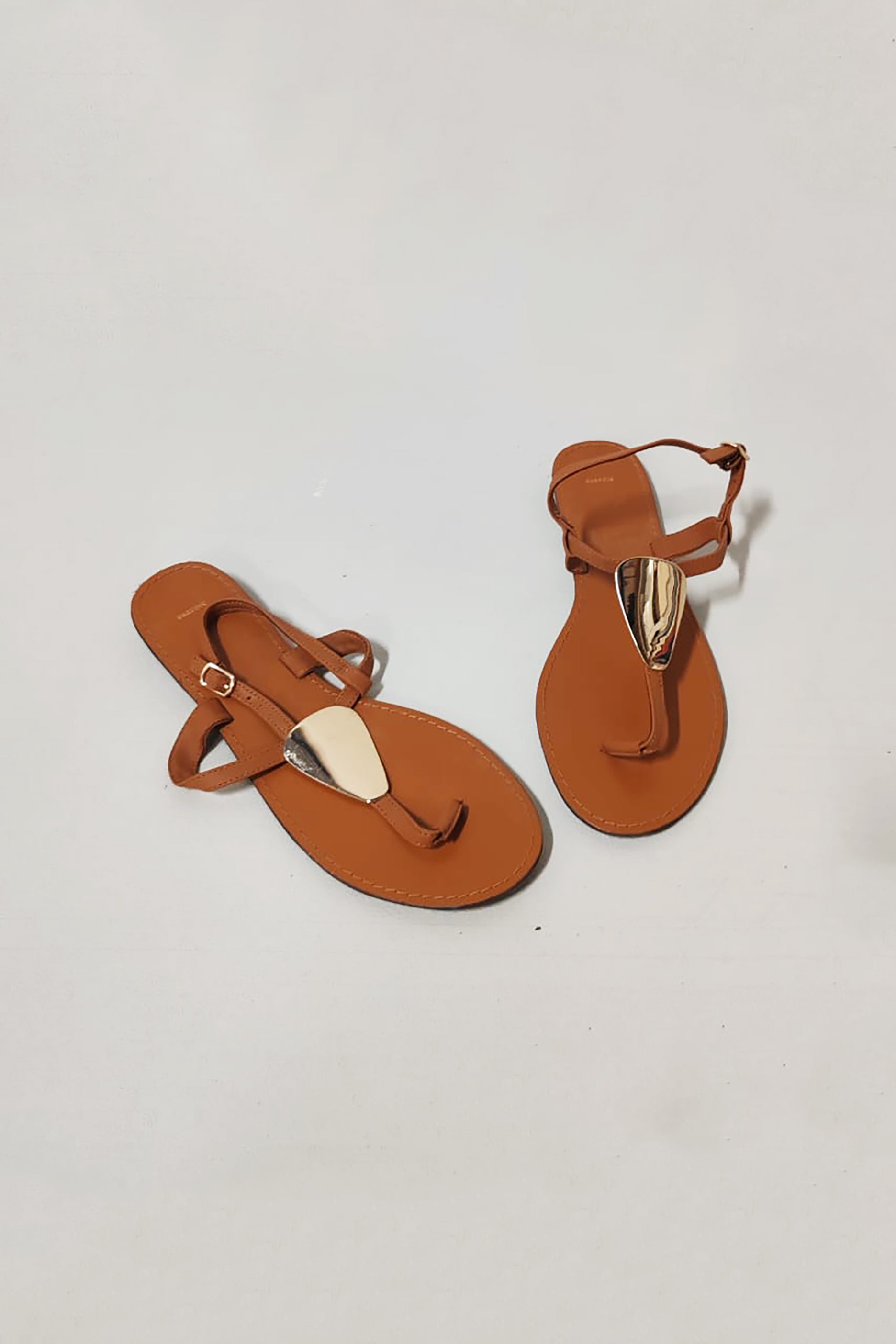 Flat Brown Thong Sandals