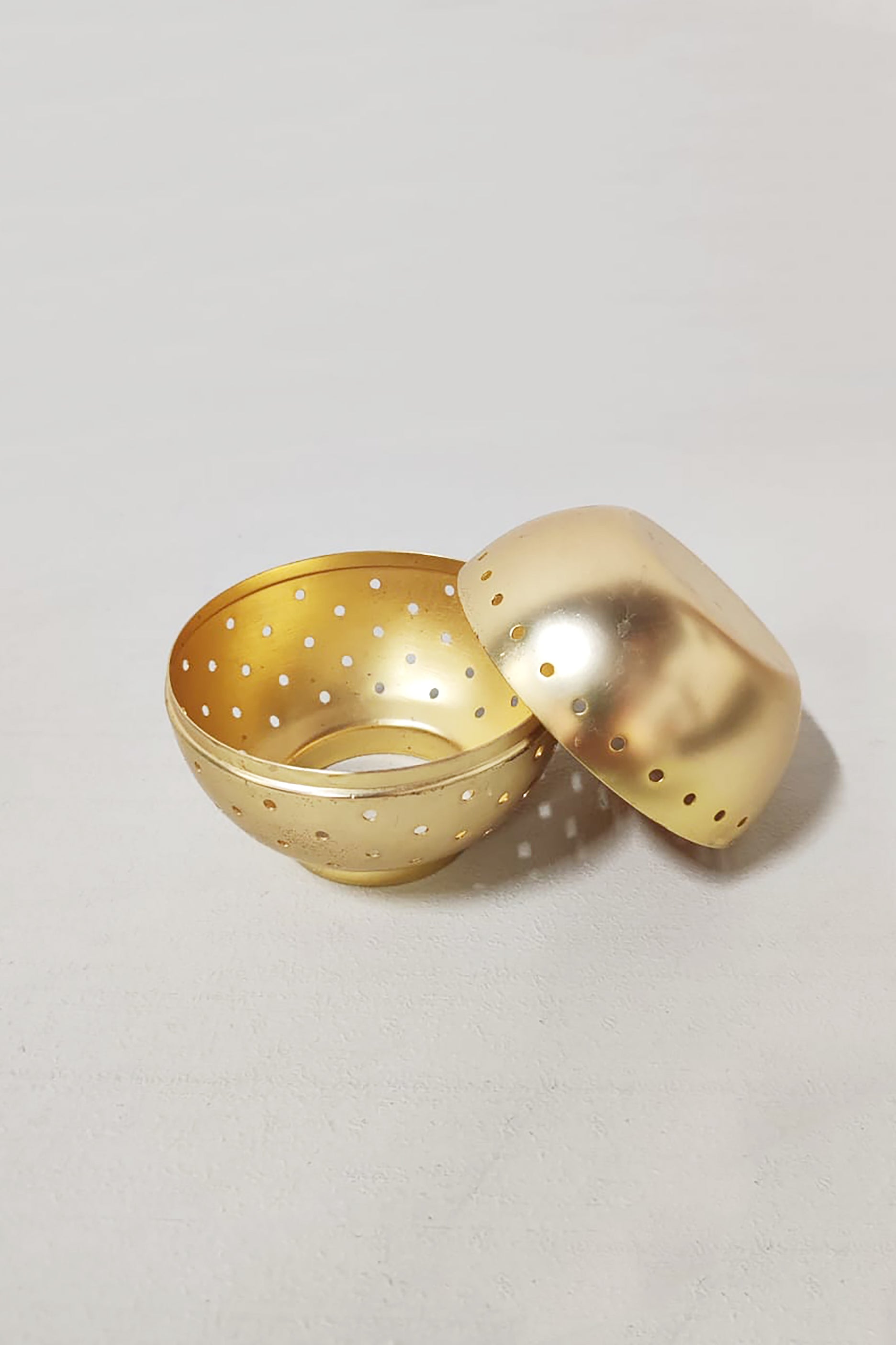 Gold Steel Candle Holder