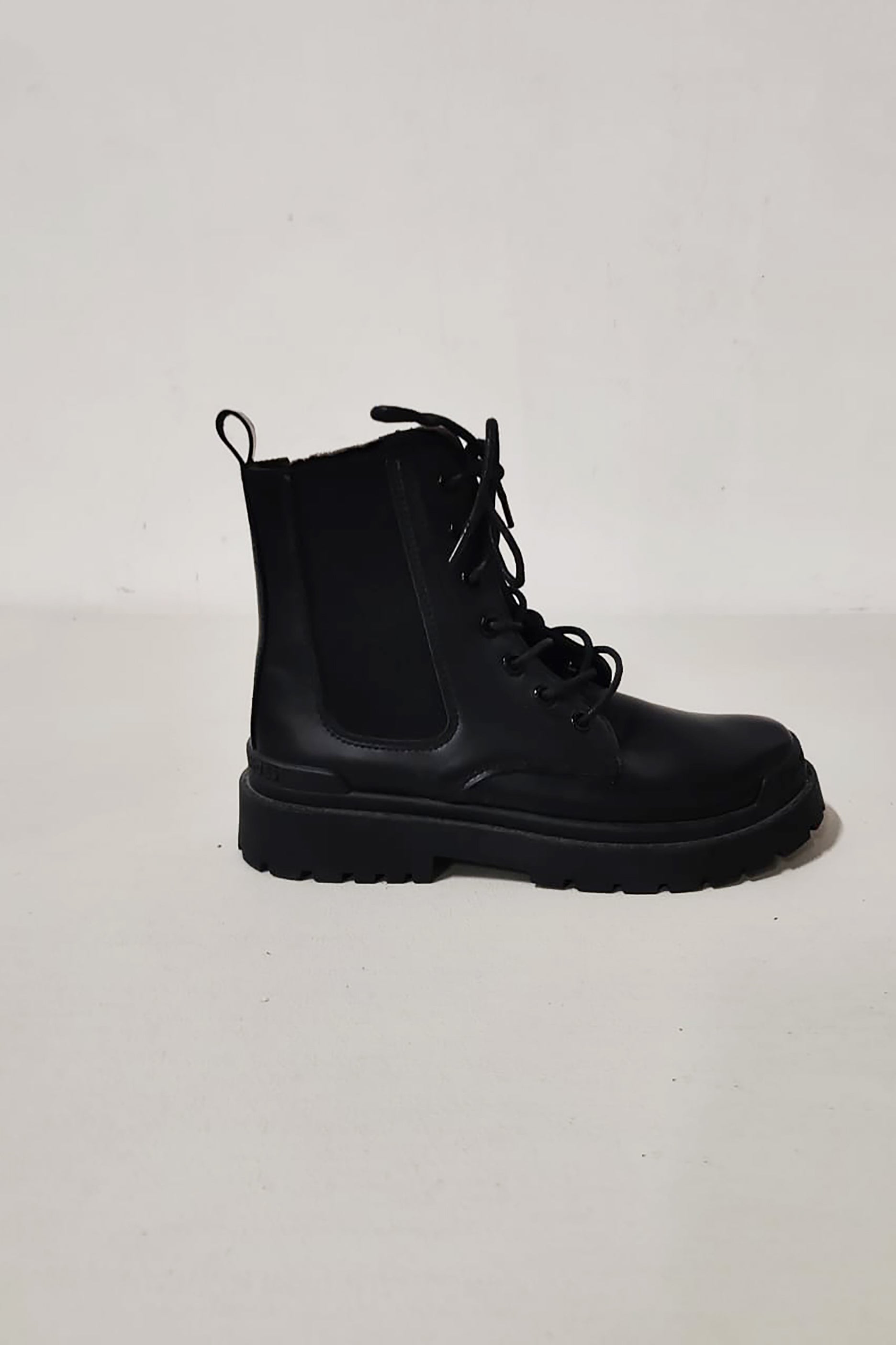Ladies Black Boots PU Leather Ankle (Eu39)