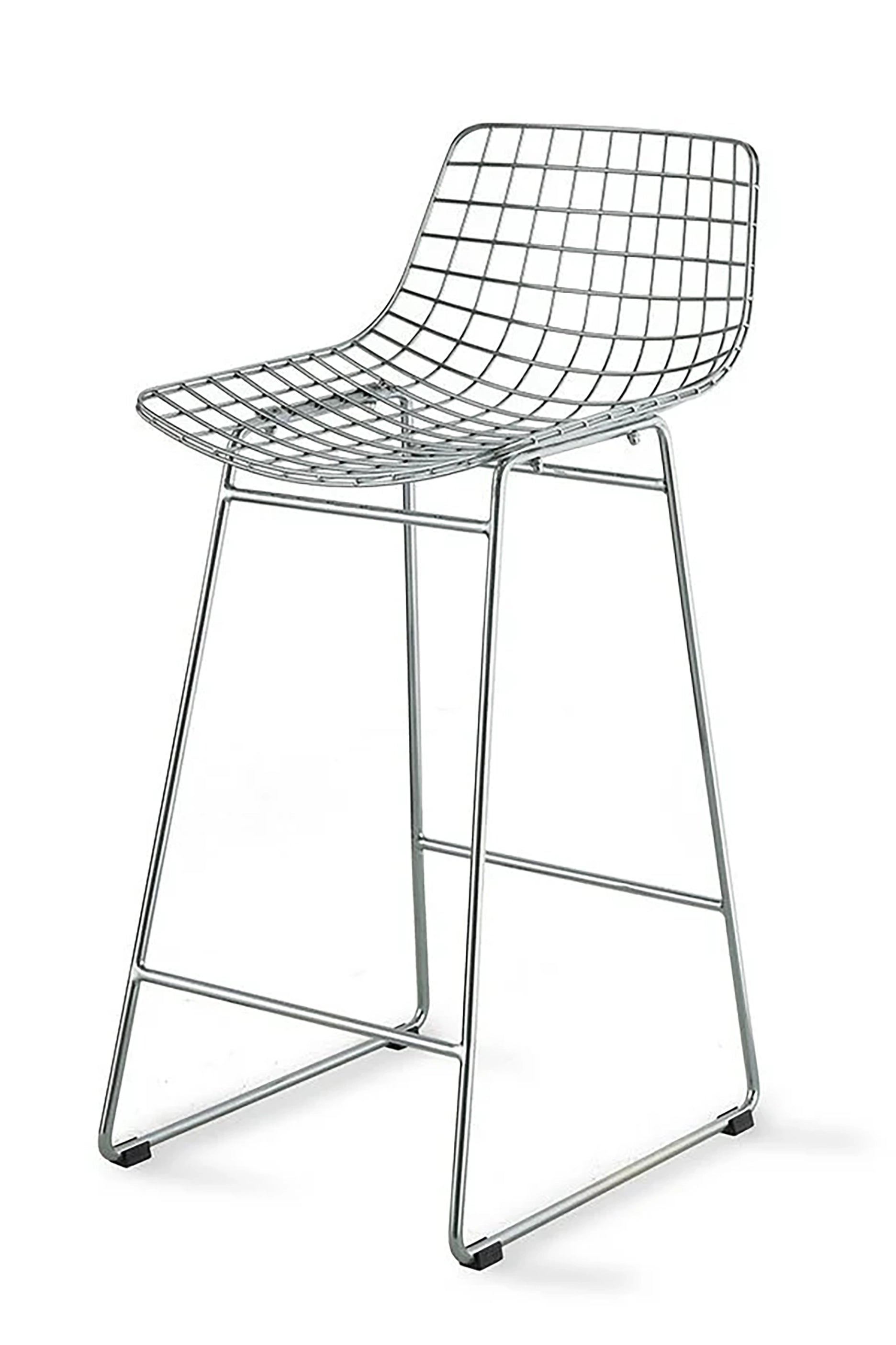 Metal Wire Bar Stool - Silver