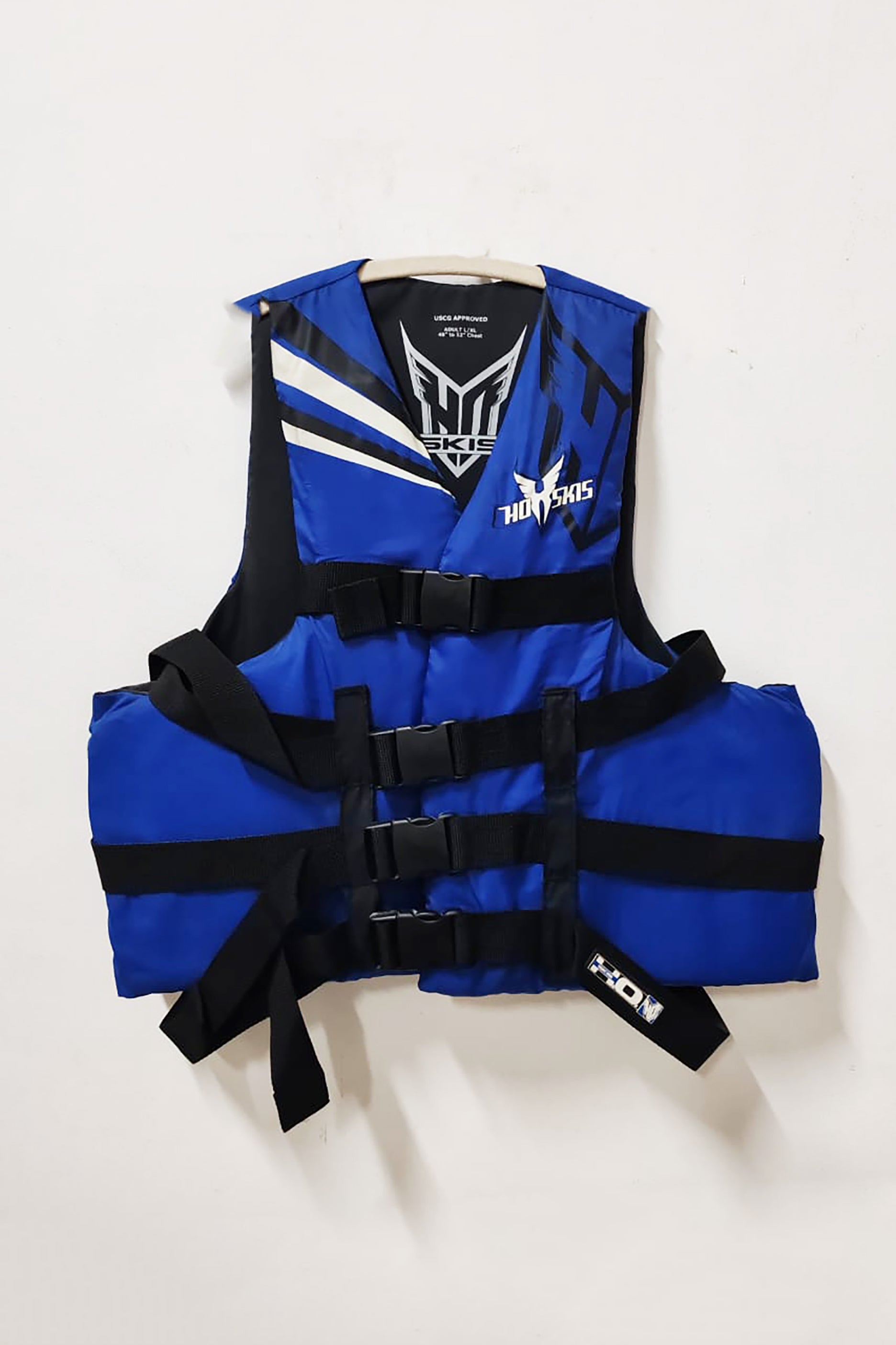 Blue and Black Life Jacket