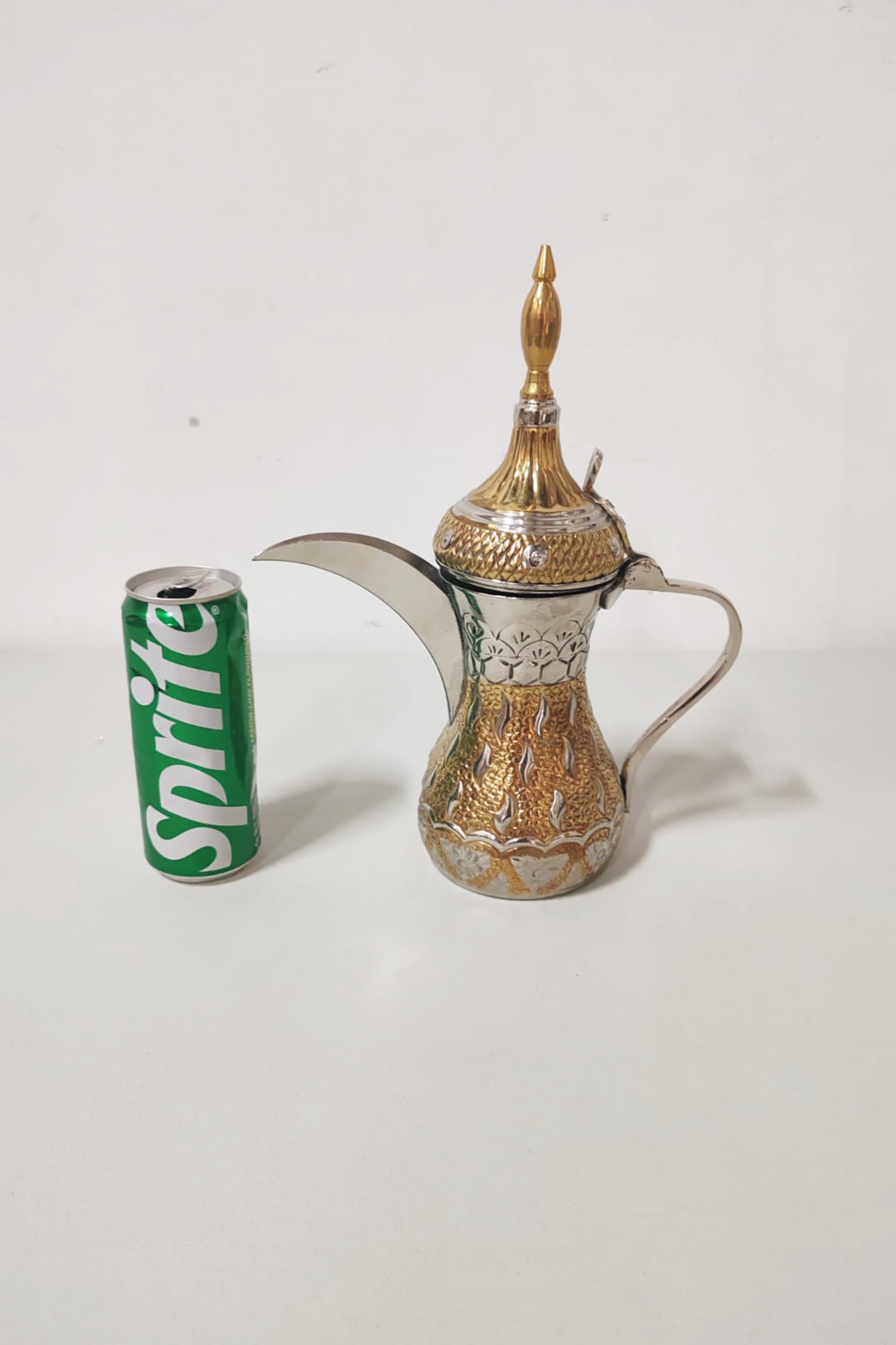 Silver and Gold Arabic Coffee Pot - Dallah