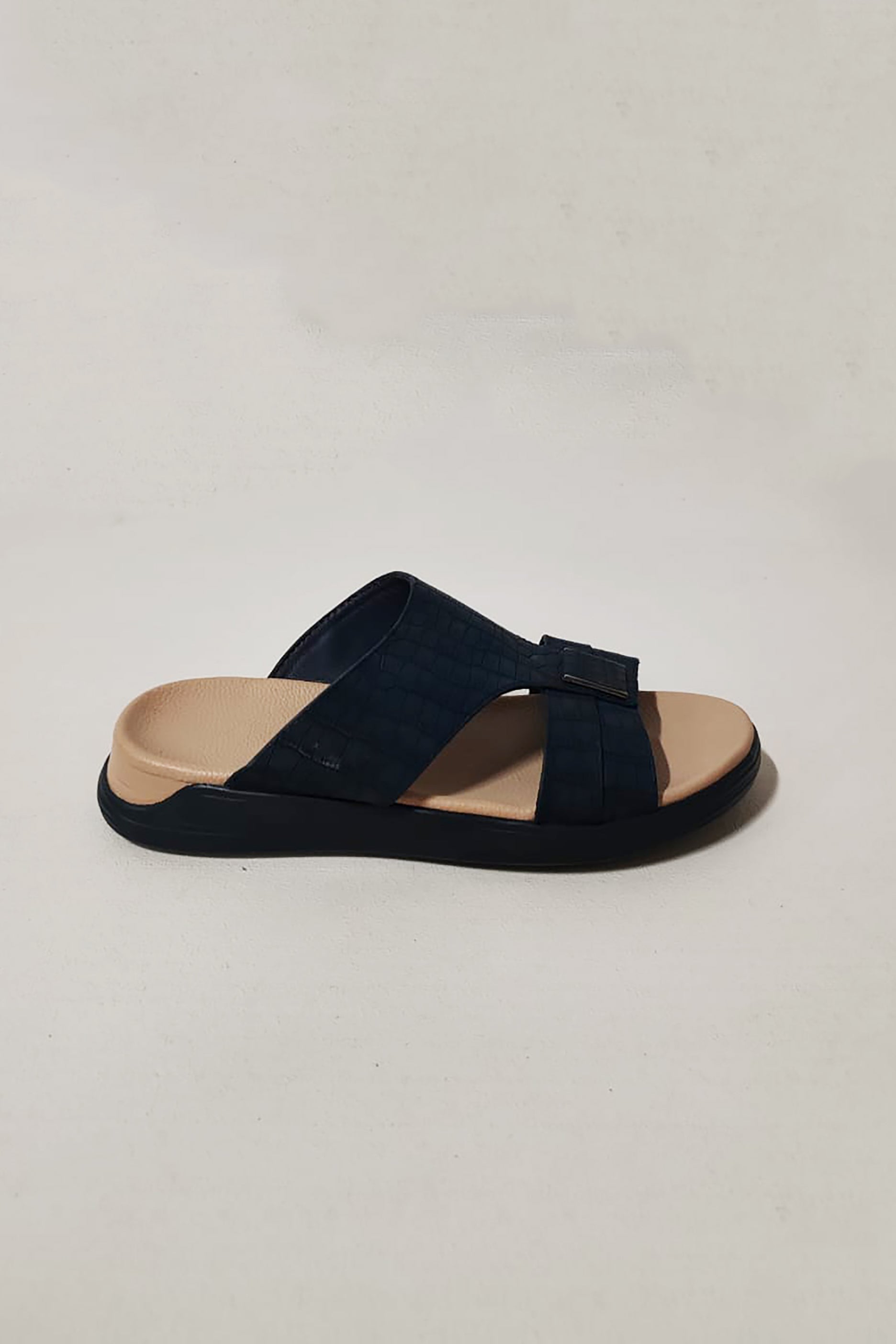 Arabic Rubber Sandals for Men (Beige & Blue)