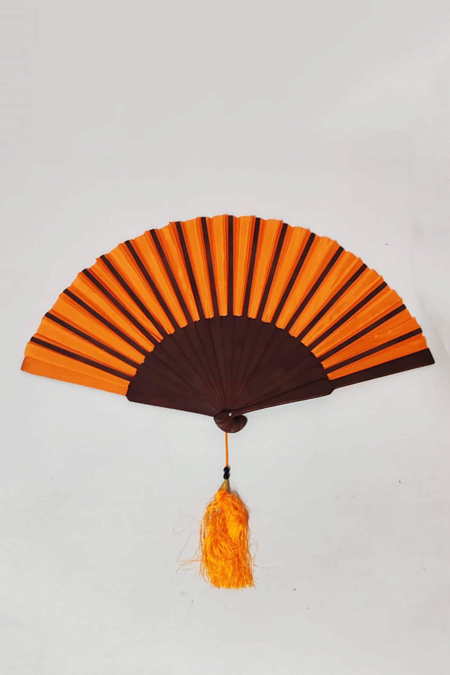 Orange Folding Hand Fan