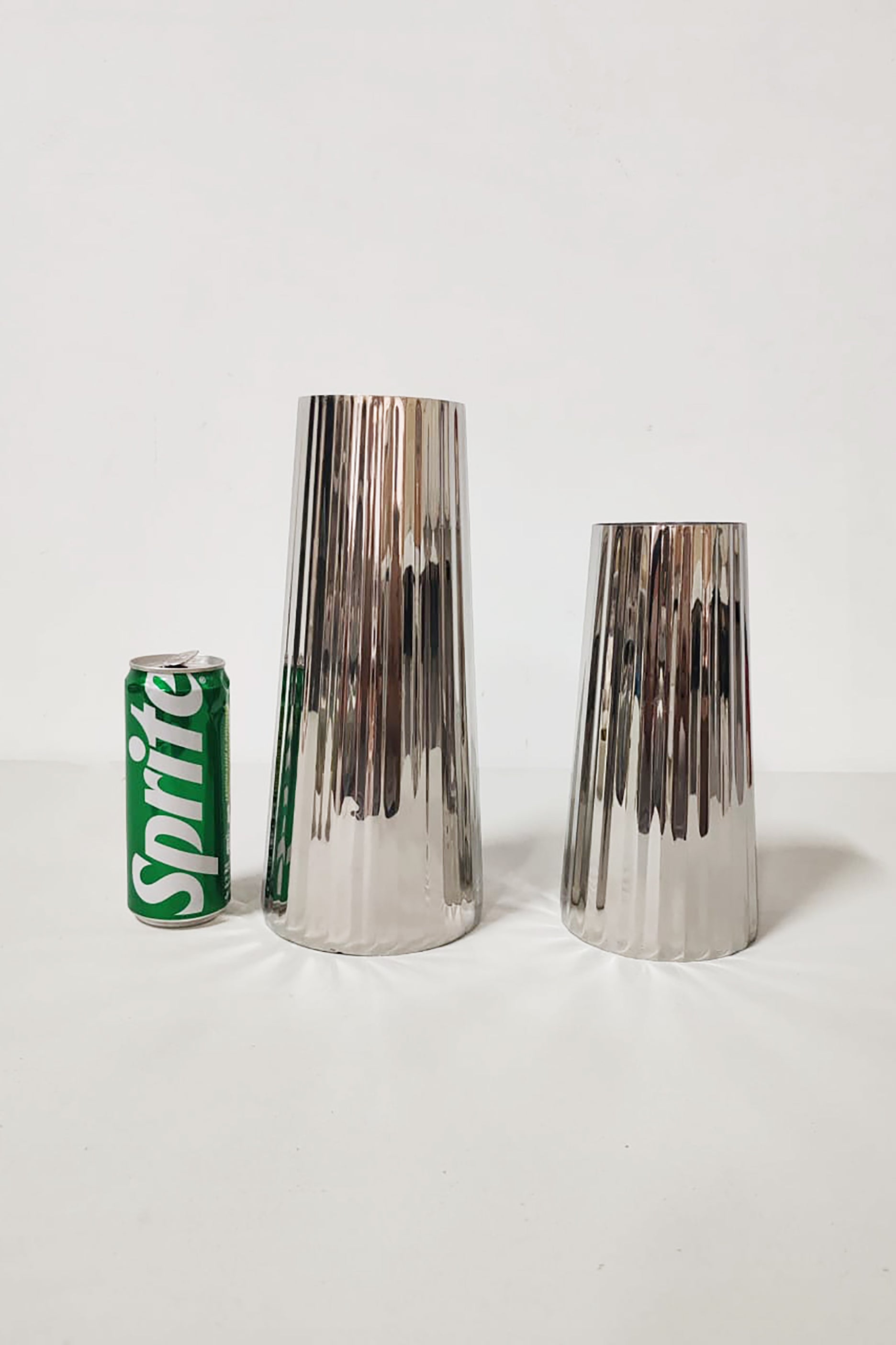 Silver Metallic Vase (Set of 2)