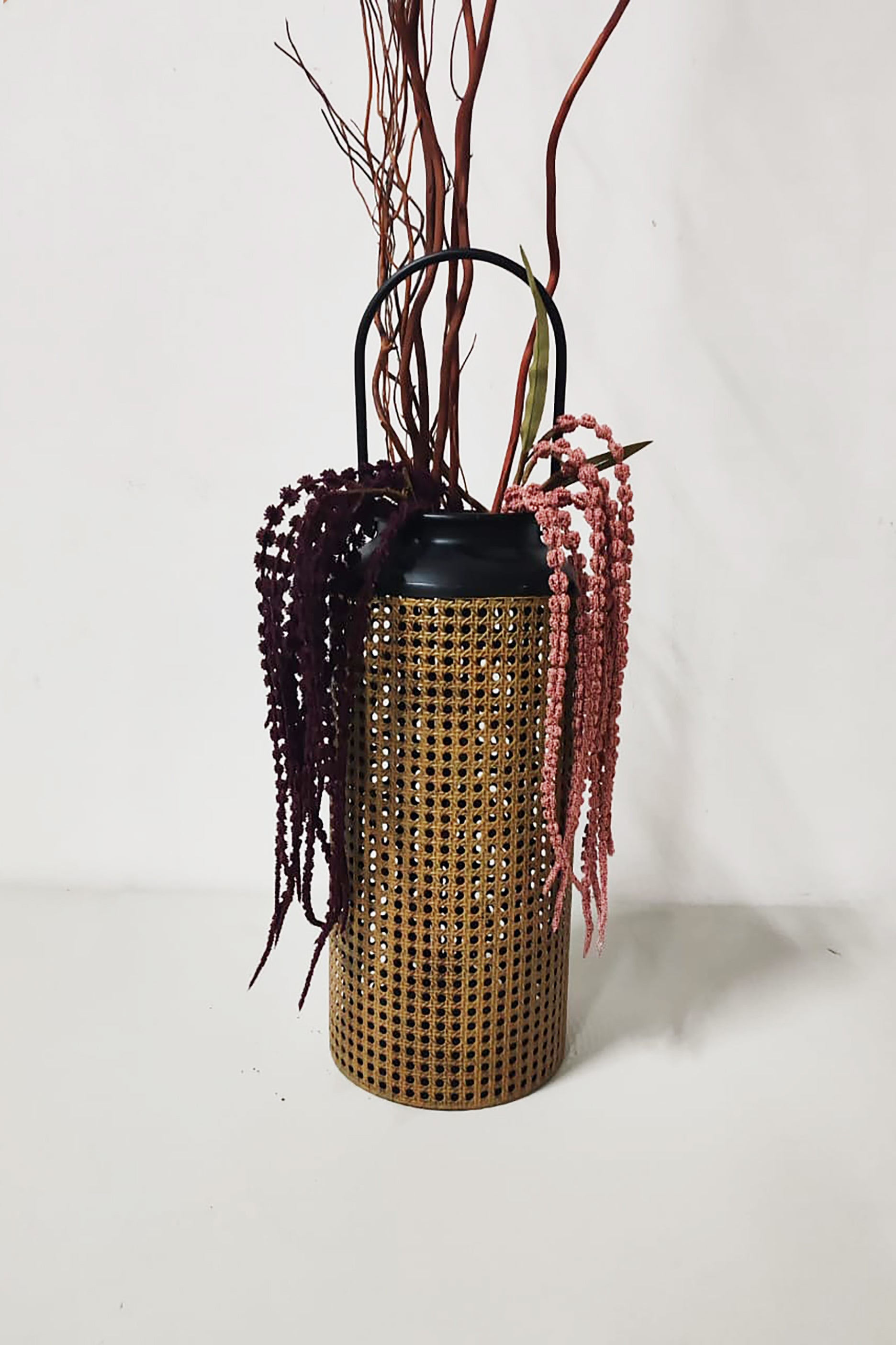 Dried Curly Willow Branches with Vase