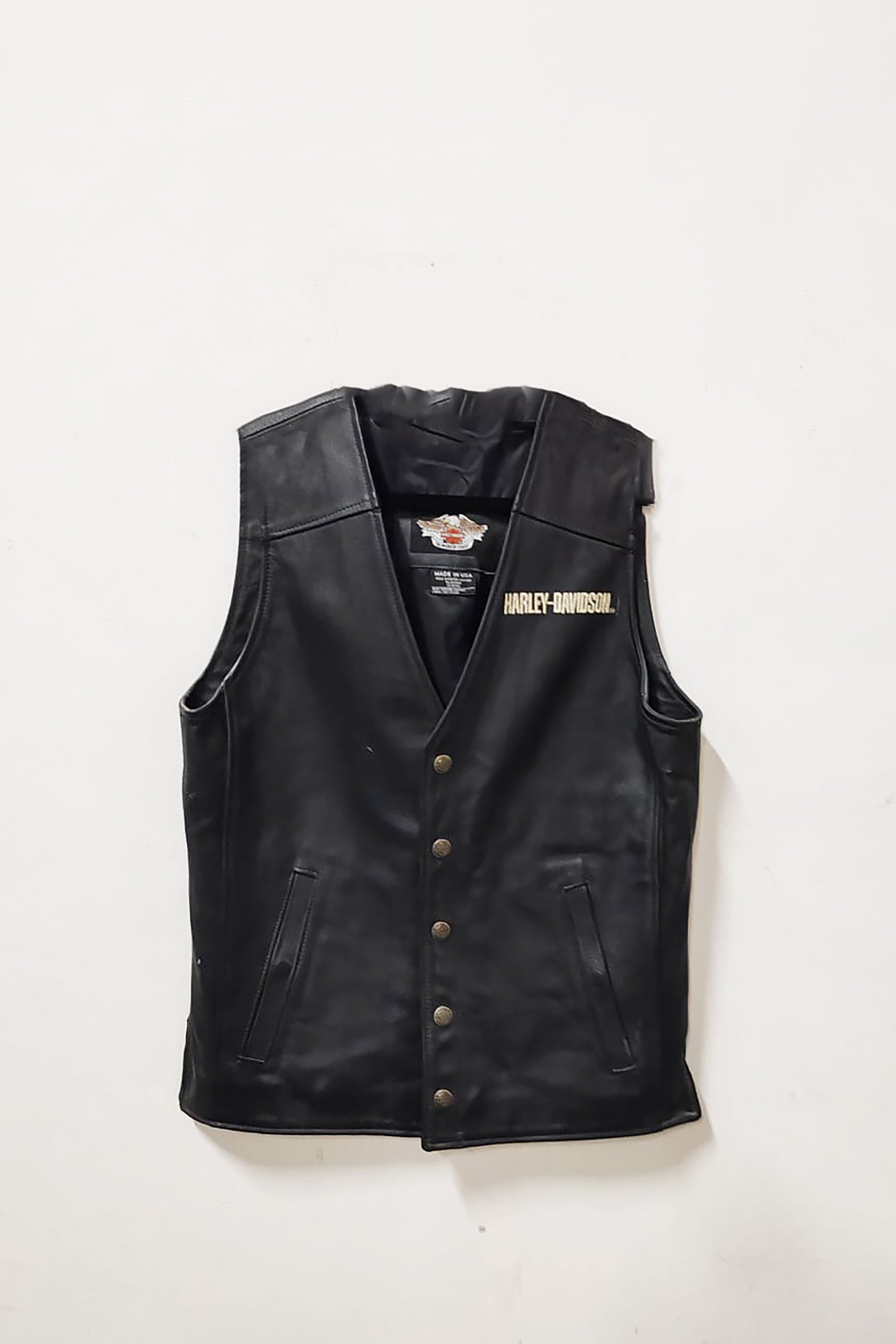 Vintage Harley Davidson Leather Vest