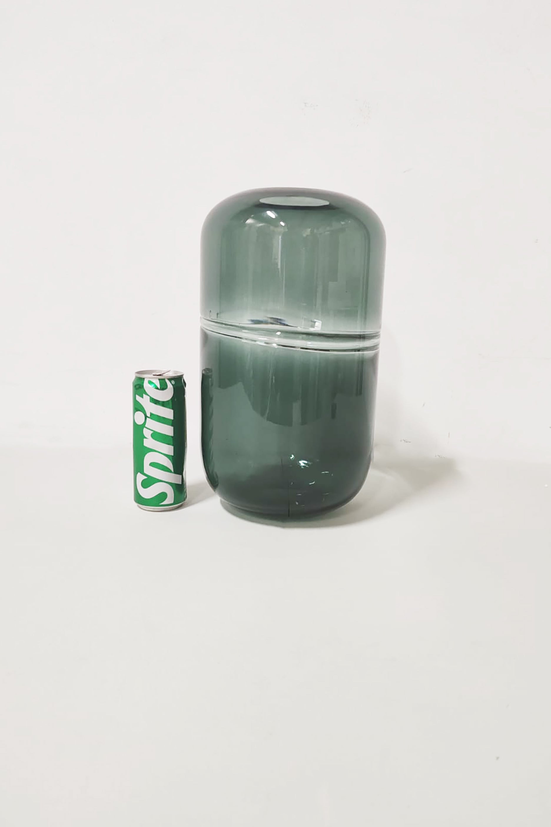 Large Smoke Green Glass Vase (H33cm)