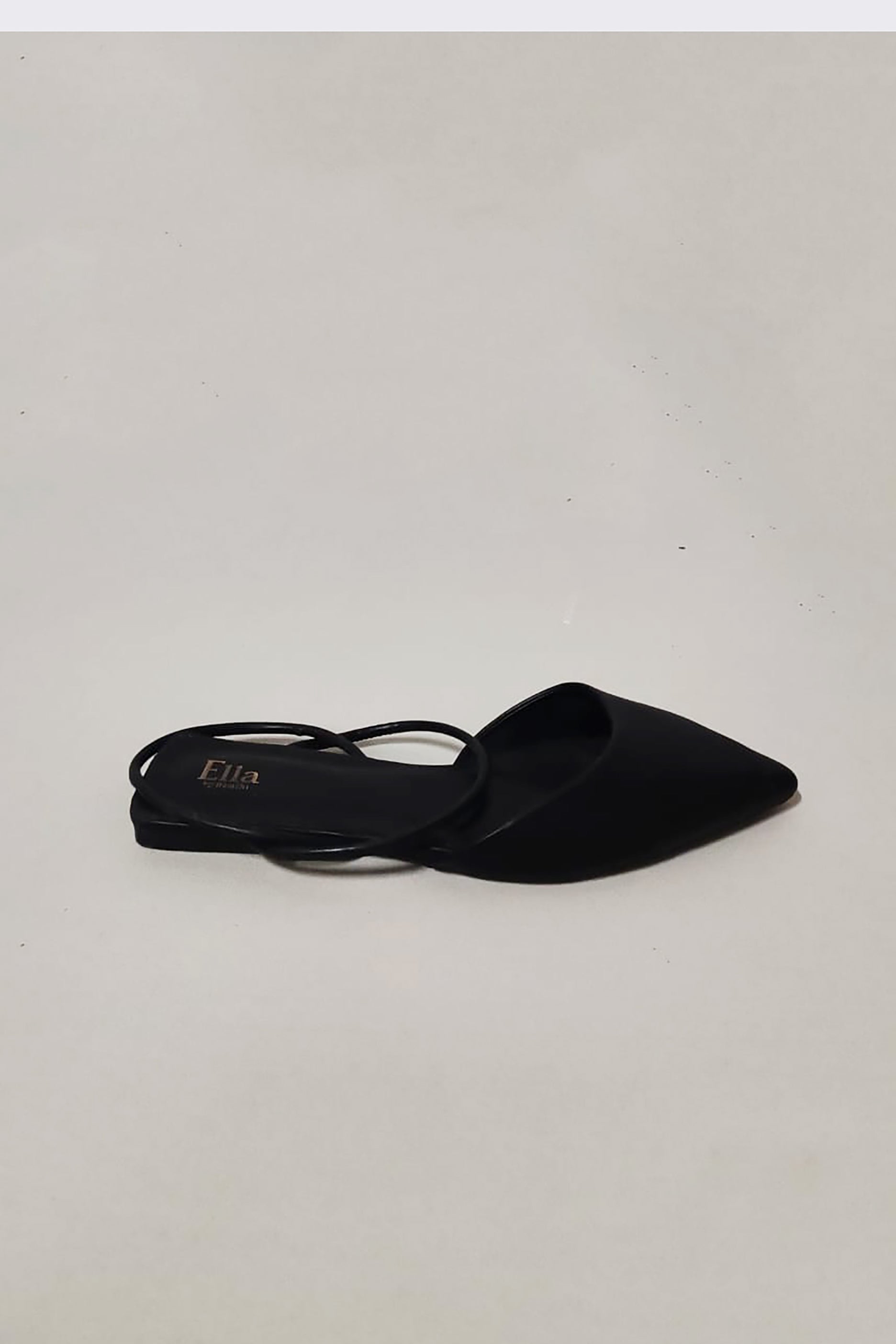 Ladies Black Textured Pointed Toe Sandals (Eu41)