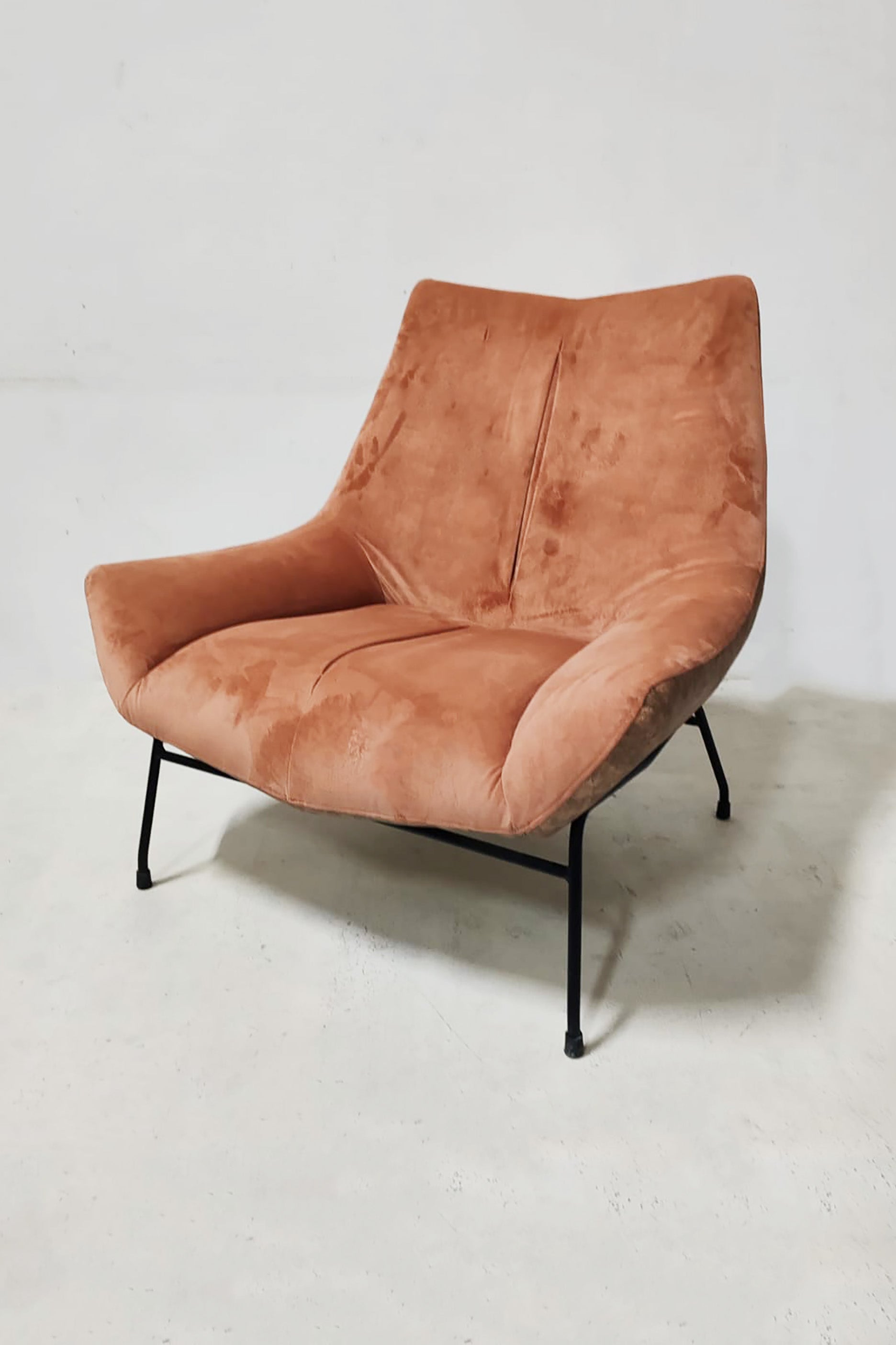 Blush Velvet Accent Chair