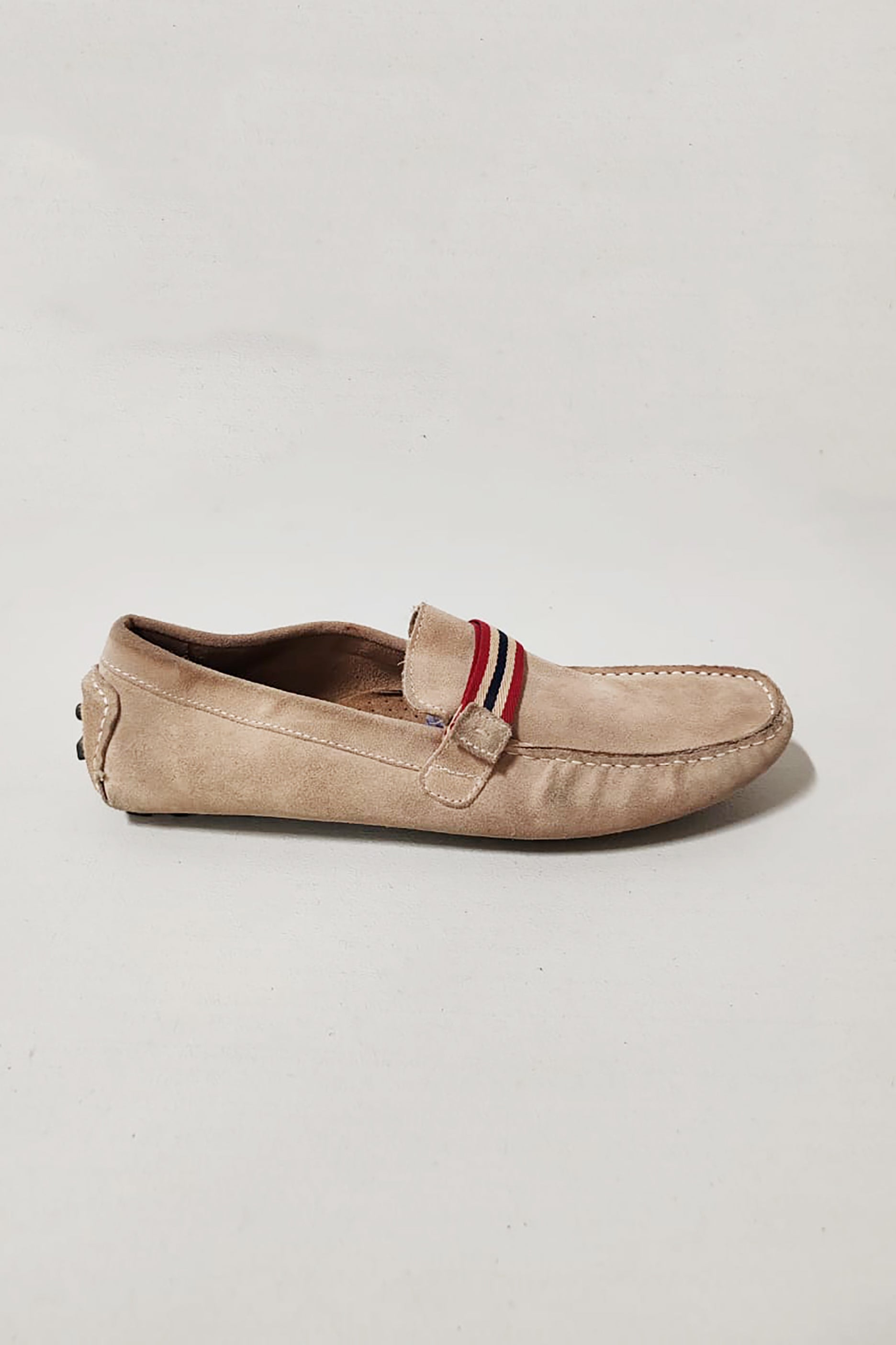 Beige Suede Loafers for Men
