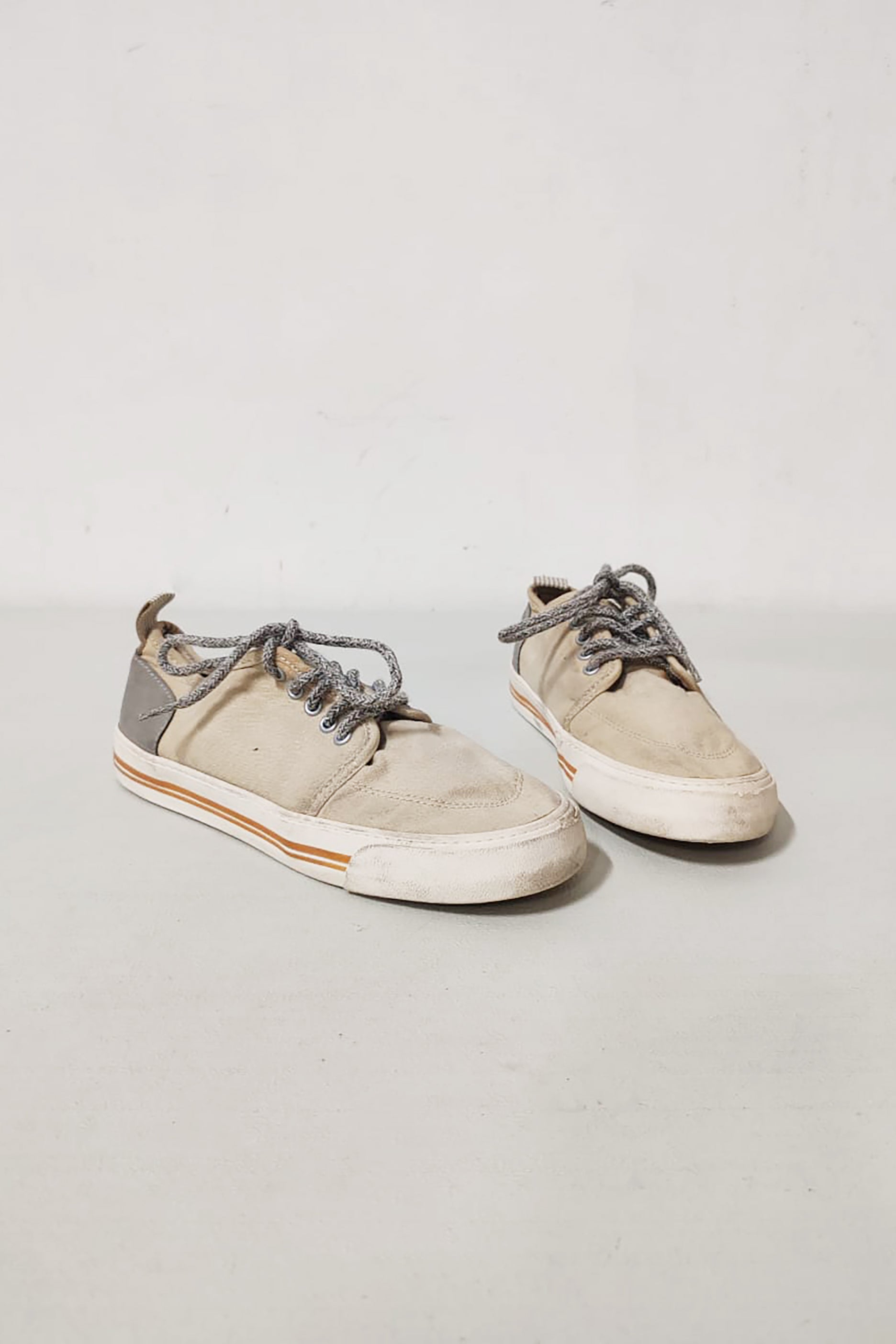 Boys Beige Cloth Shoes
