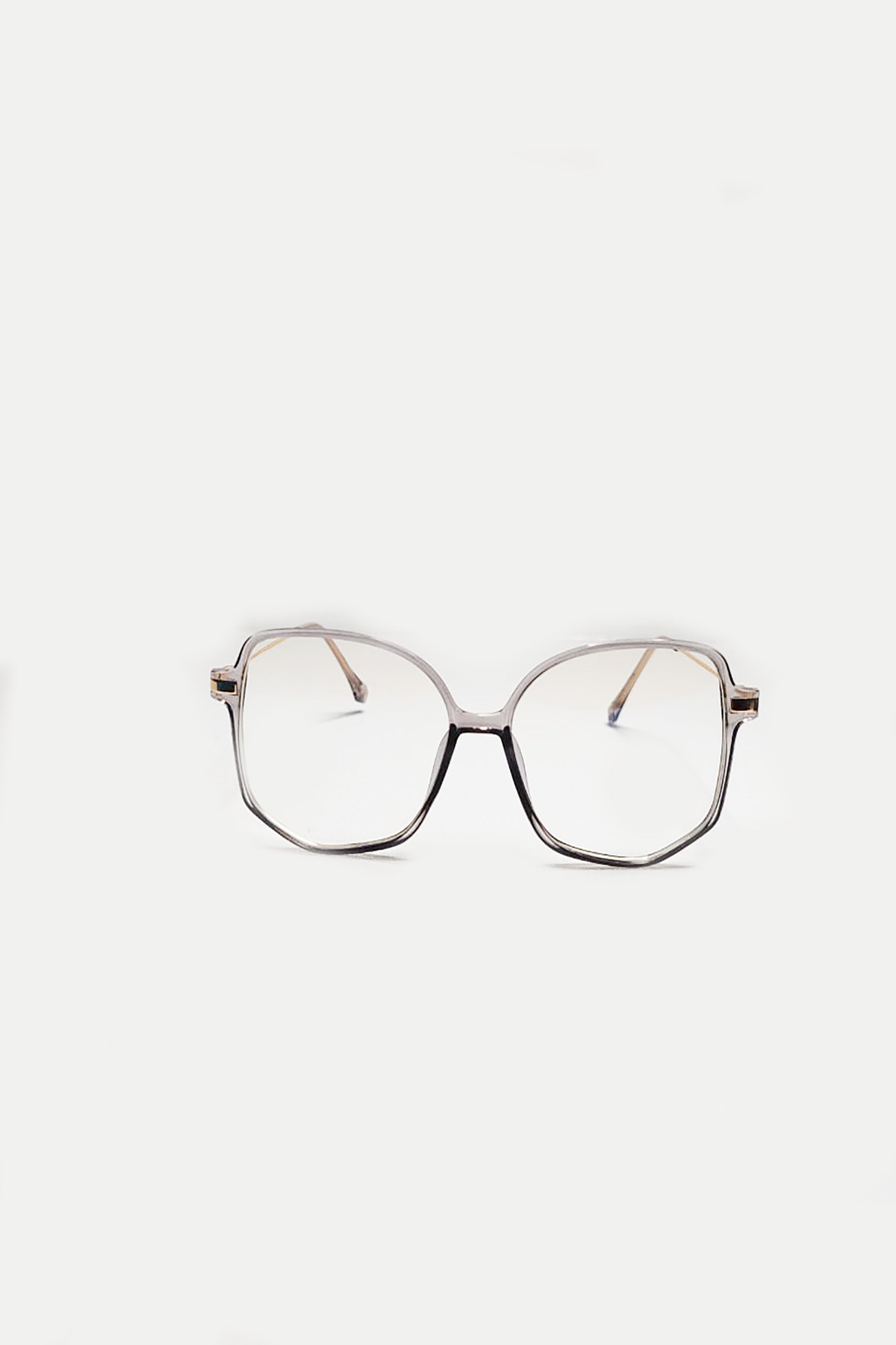 Gold Frame Sunglasses with Clear Tinted