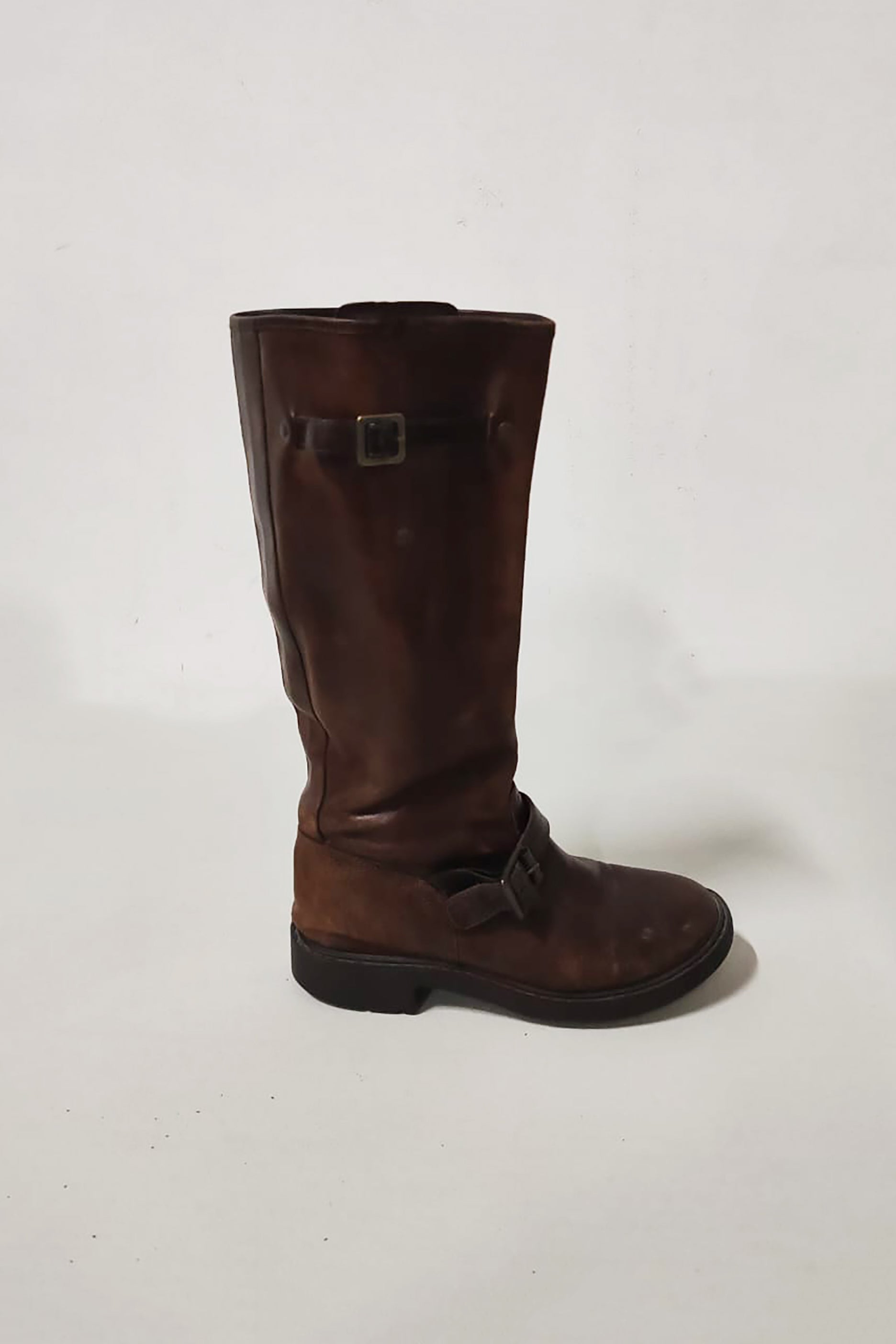 Dark Brown Leather Knee-High Boots (Eu36)
