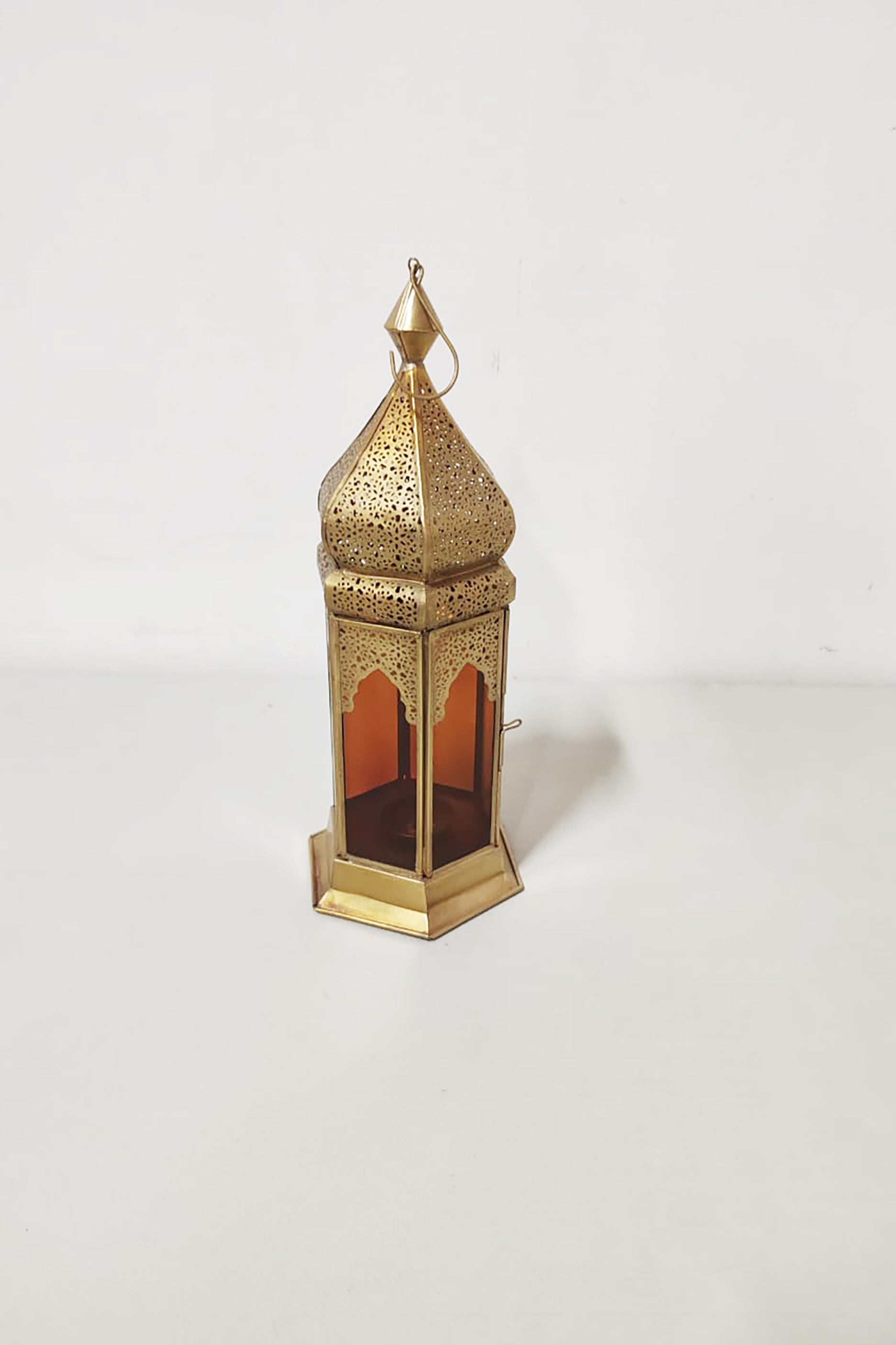 Gold Metal Lantern (H33cm) (2pcs available)