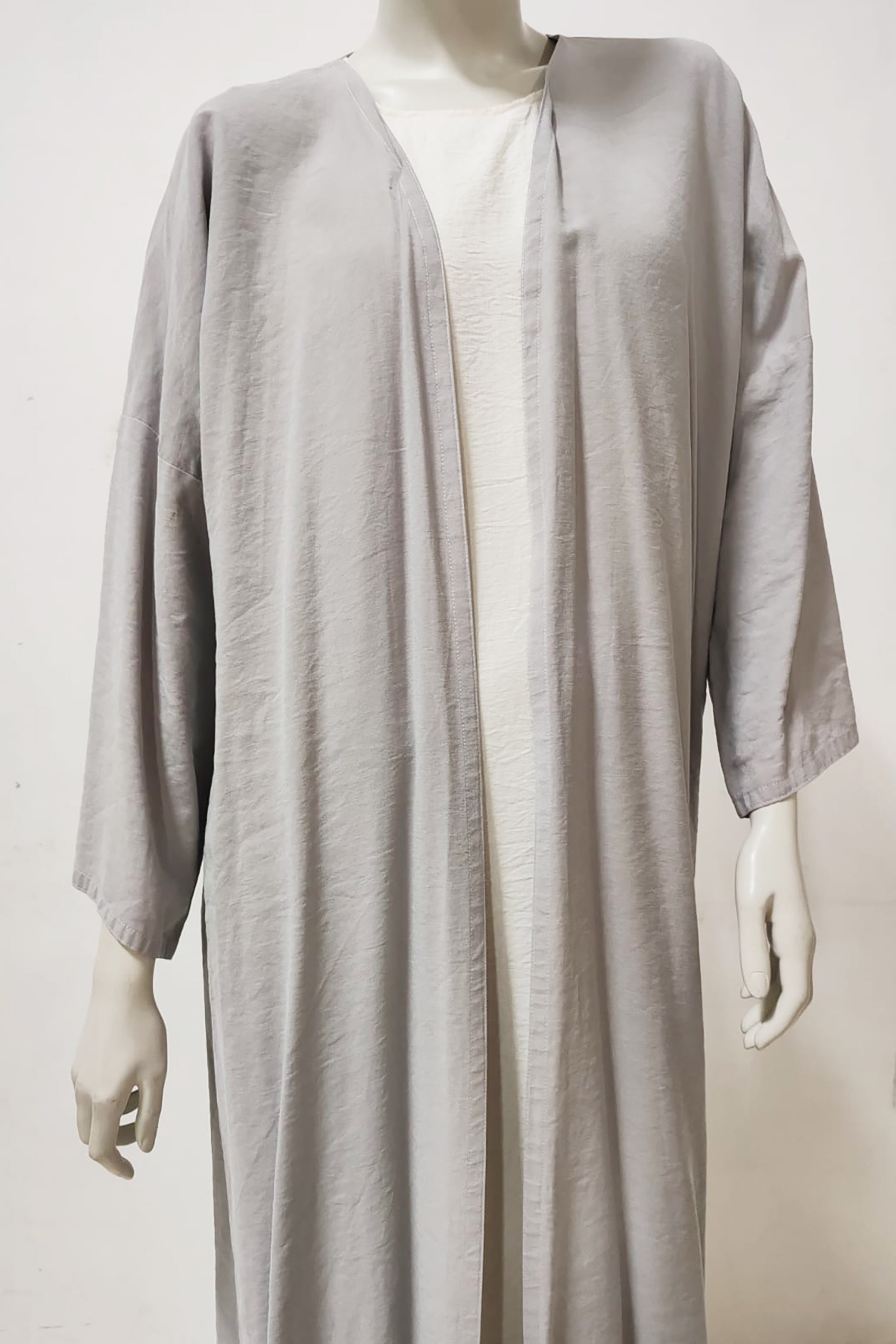 Grey Plain Abaya