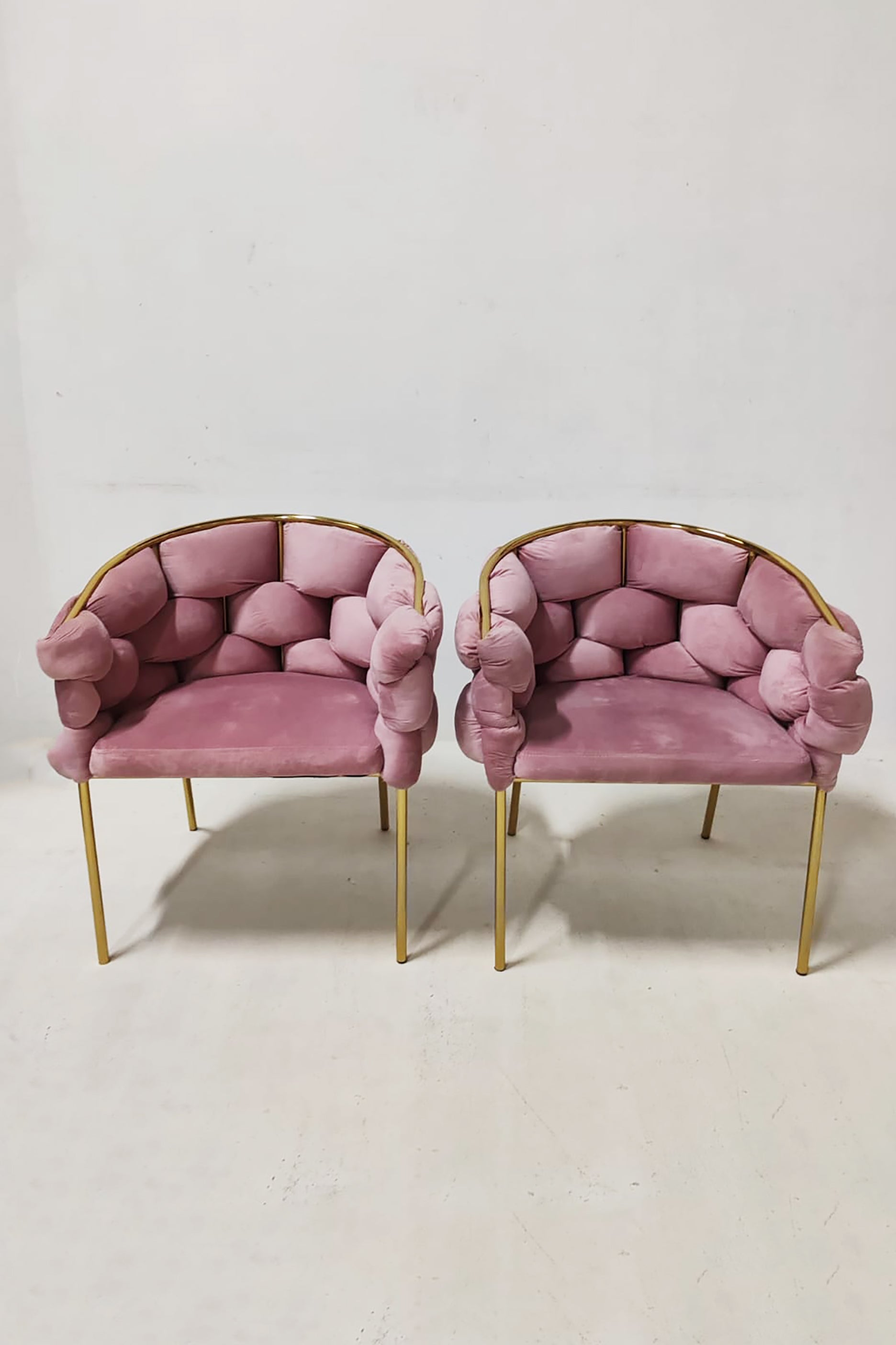 Modern Pink Accent Design Chair (2 pieces available)