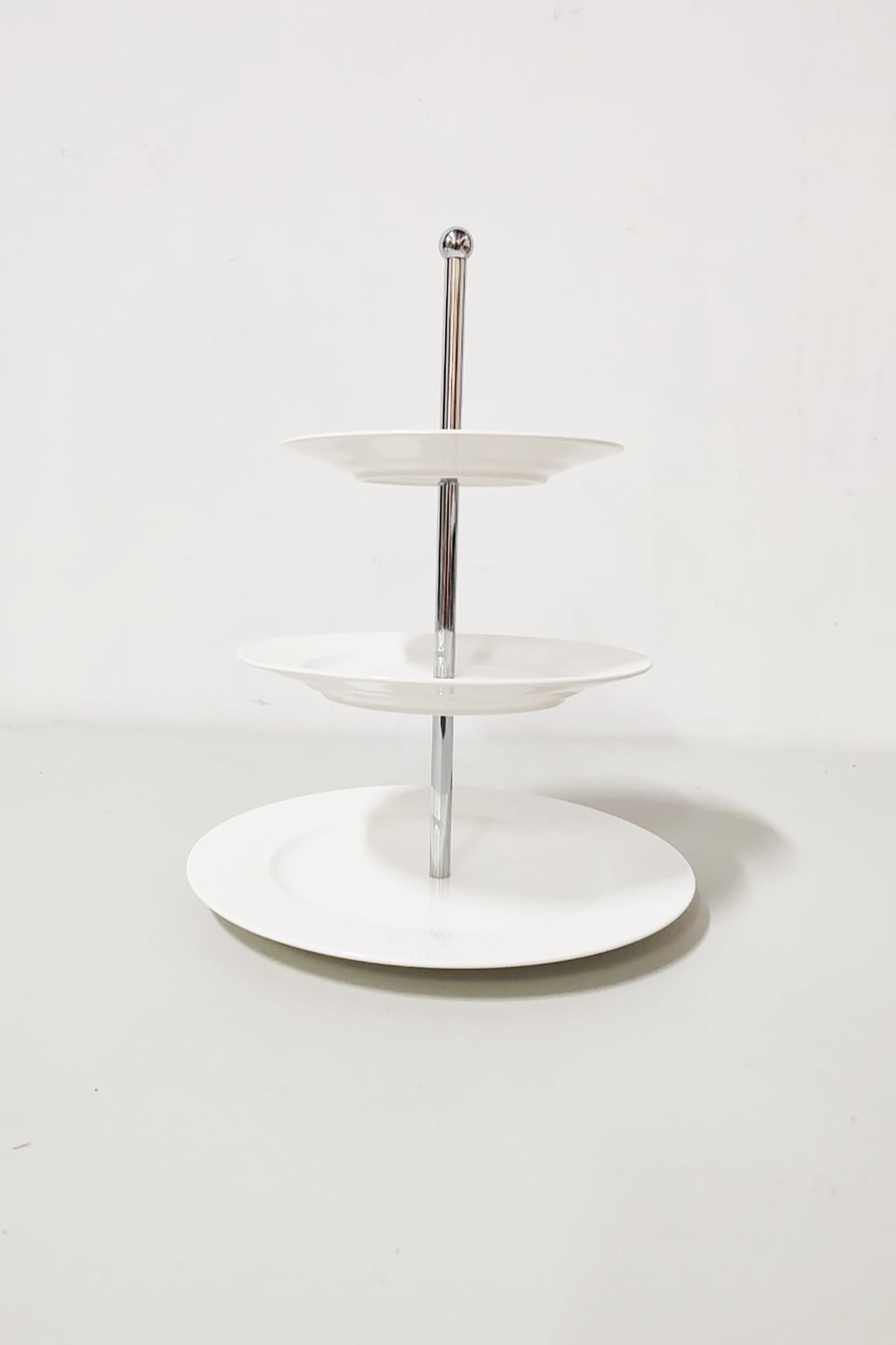 White Ceramic Cake Tier Stand
