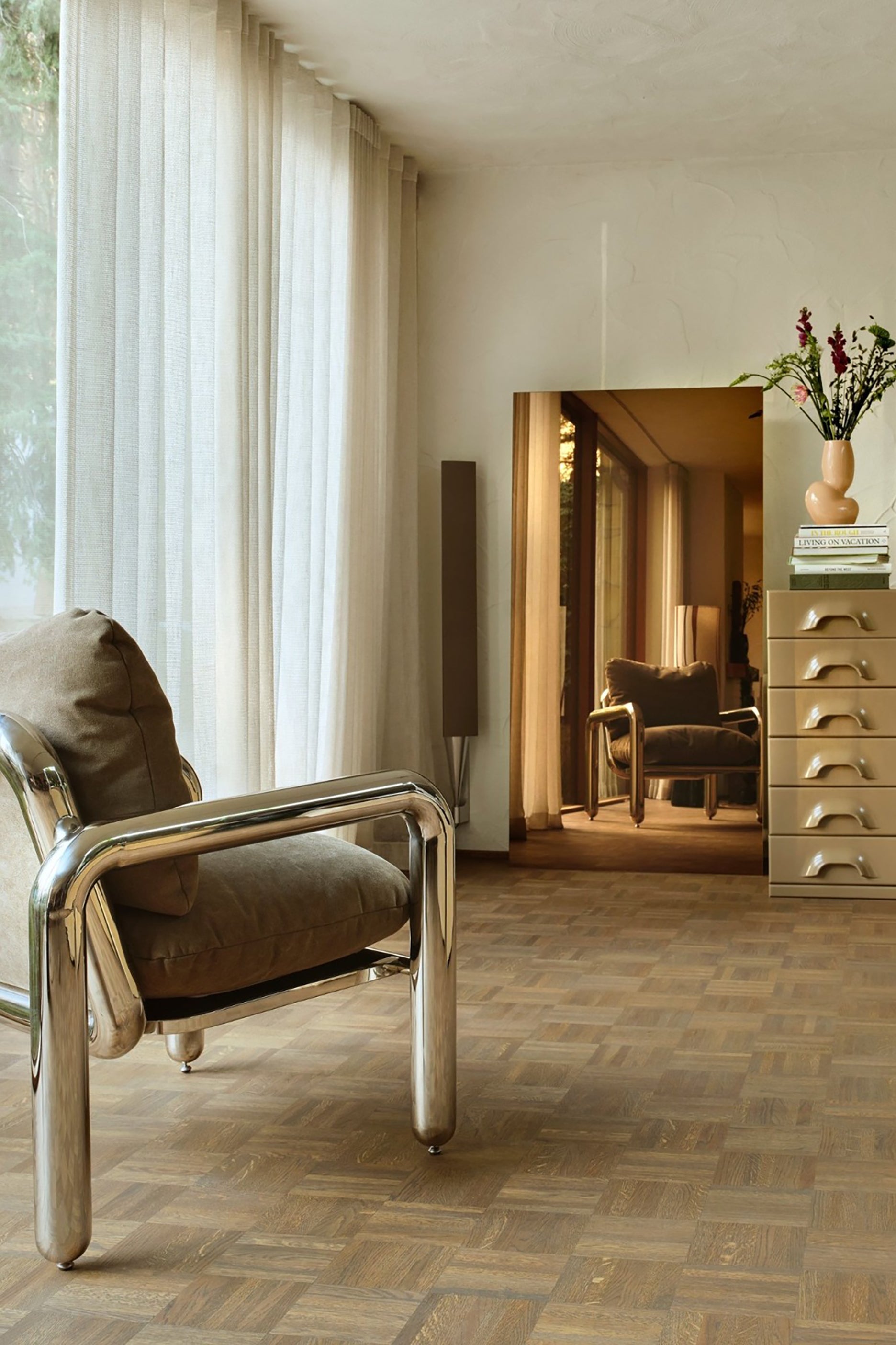 Large Rectangular Mirror - Smokey Brown