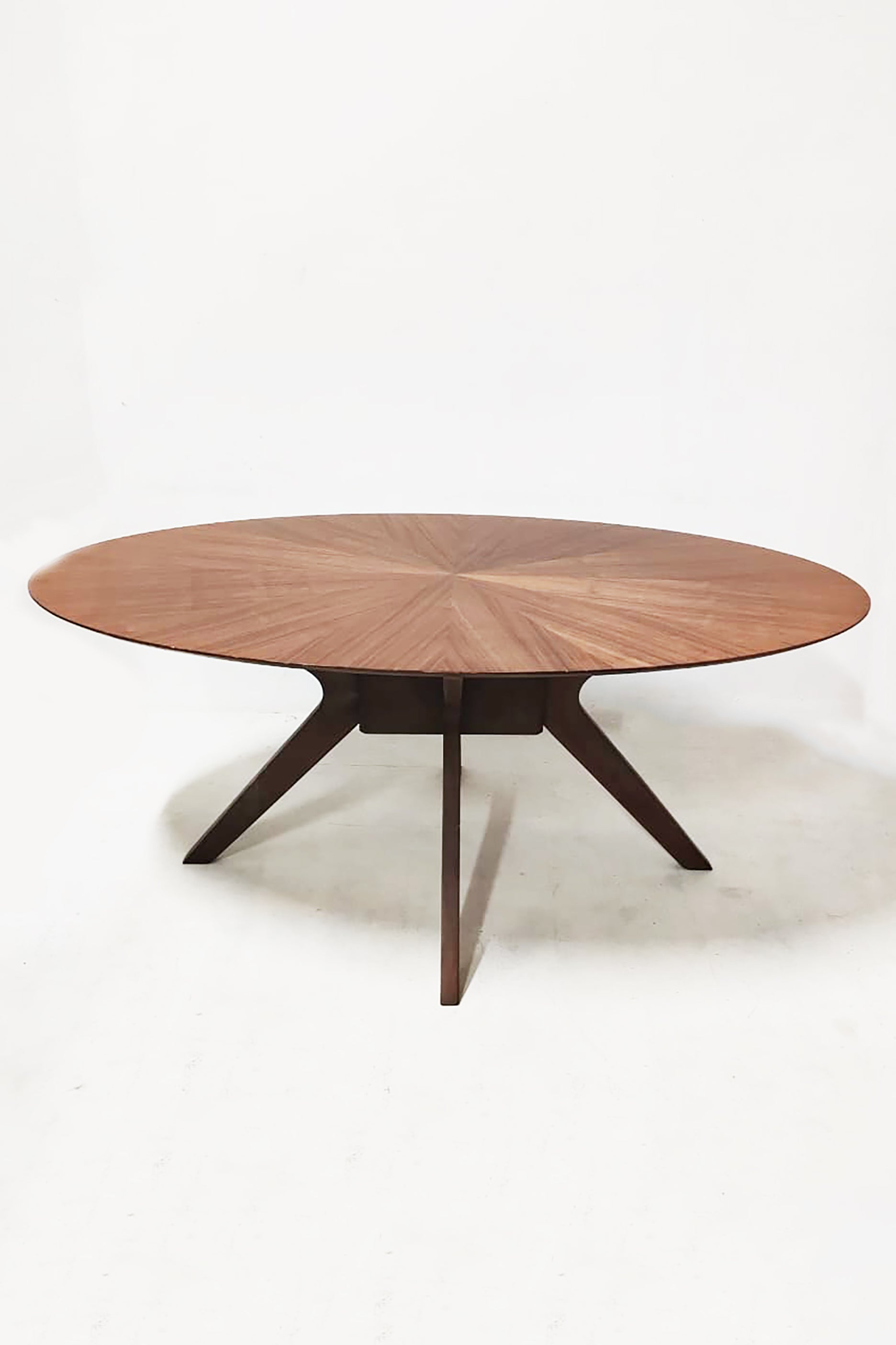 Oval Shaped Wooden Top Dining Table (H75cm-W110cm-L180cm)