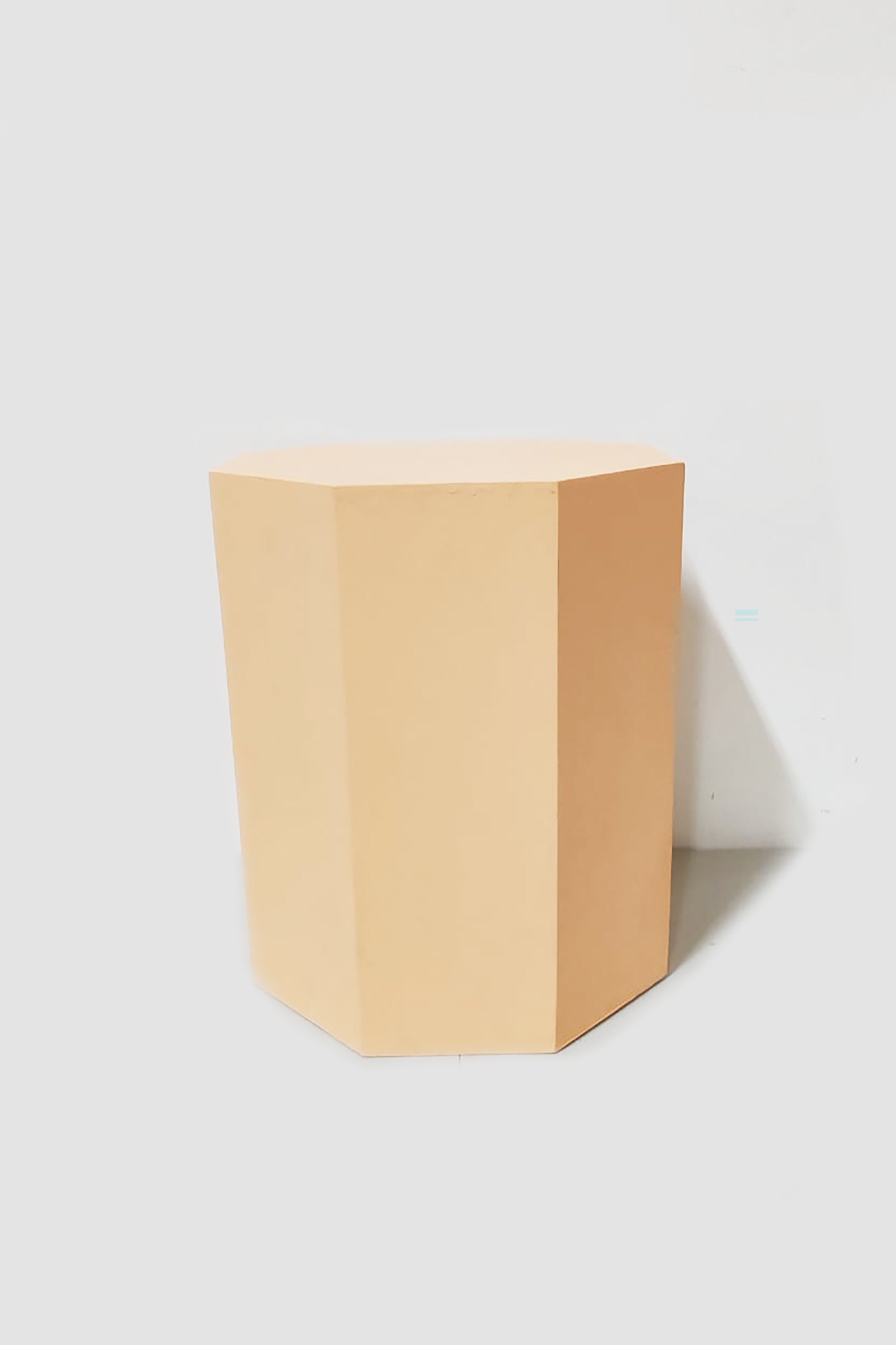 Light Orange Textured Hexagon Plinth